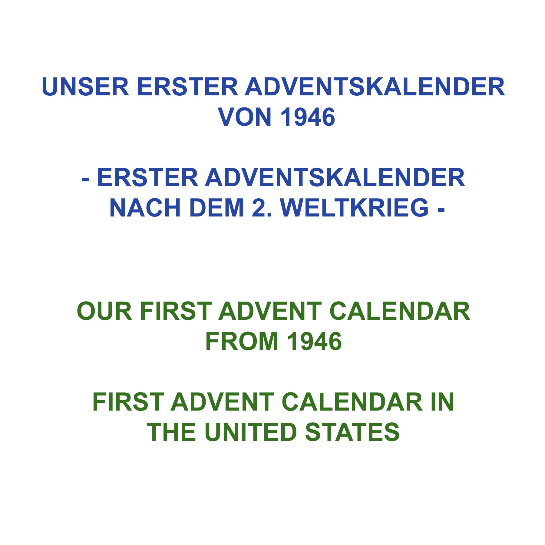 Paper Advent calendar "The little town" from 1946