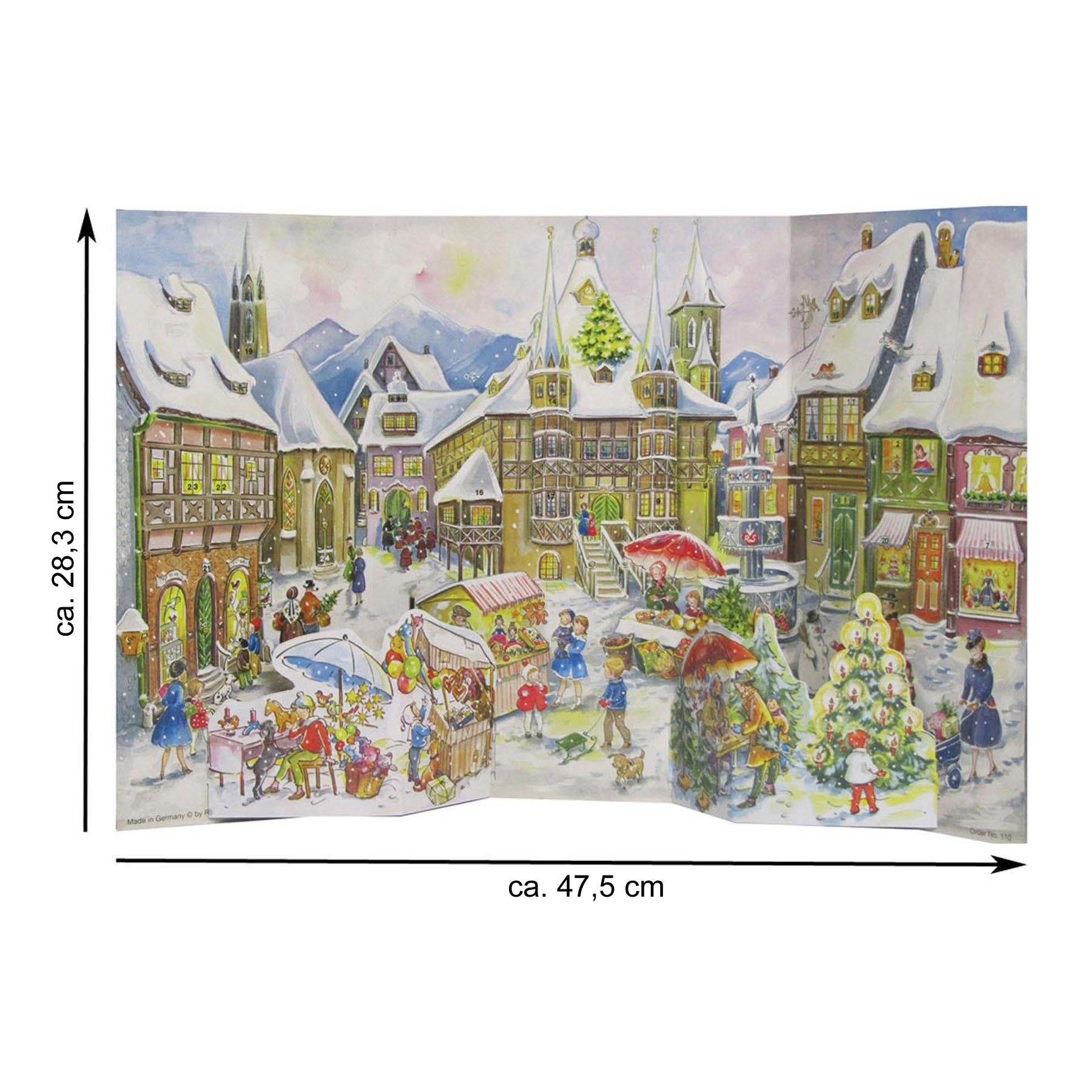Aufstell-Adventskalender „Altstadtszene“