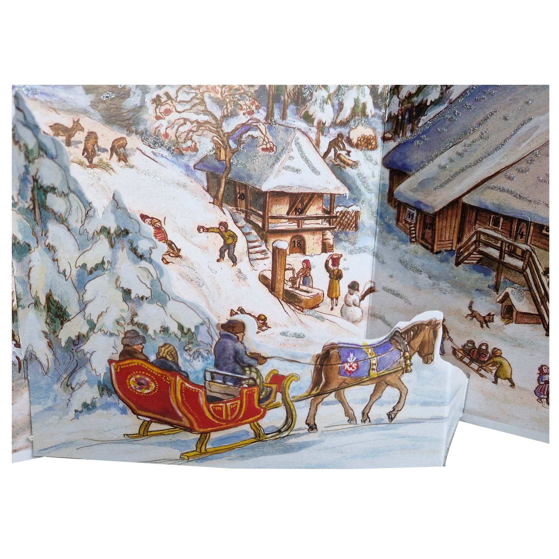 Weihnachten in den Alpen Kulisse