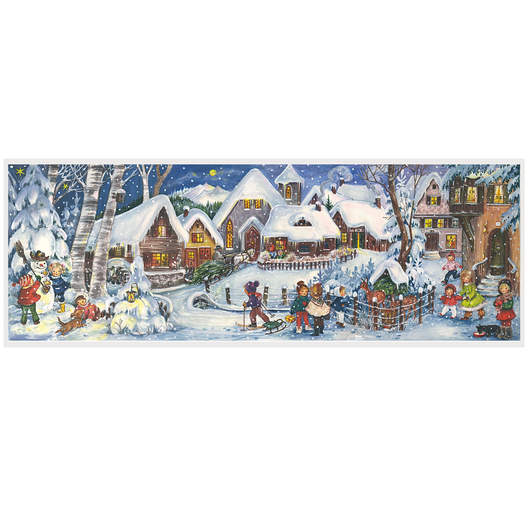 Panorama Adventskalender "Es schneit"