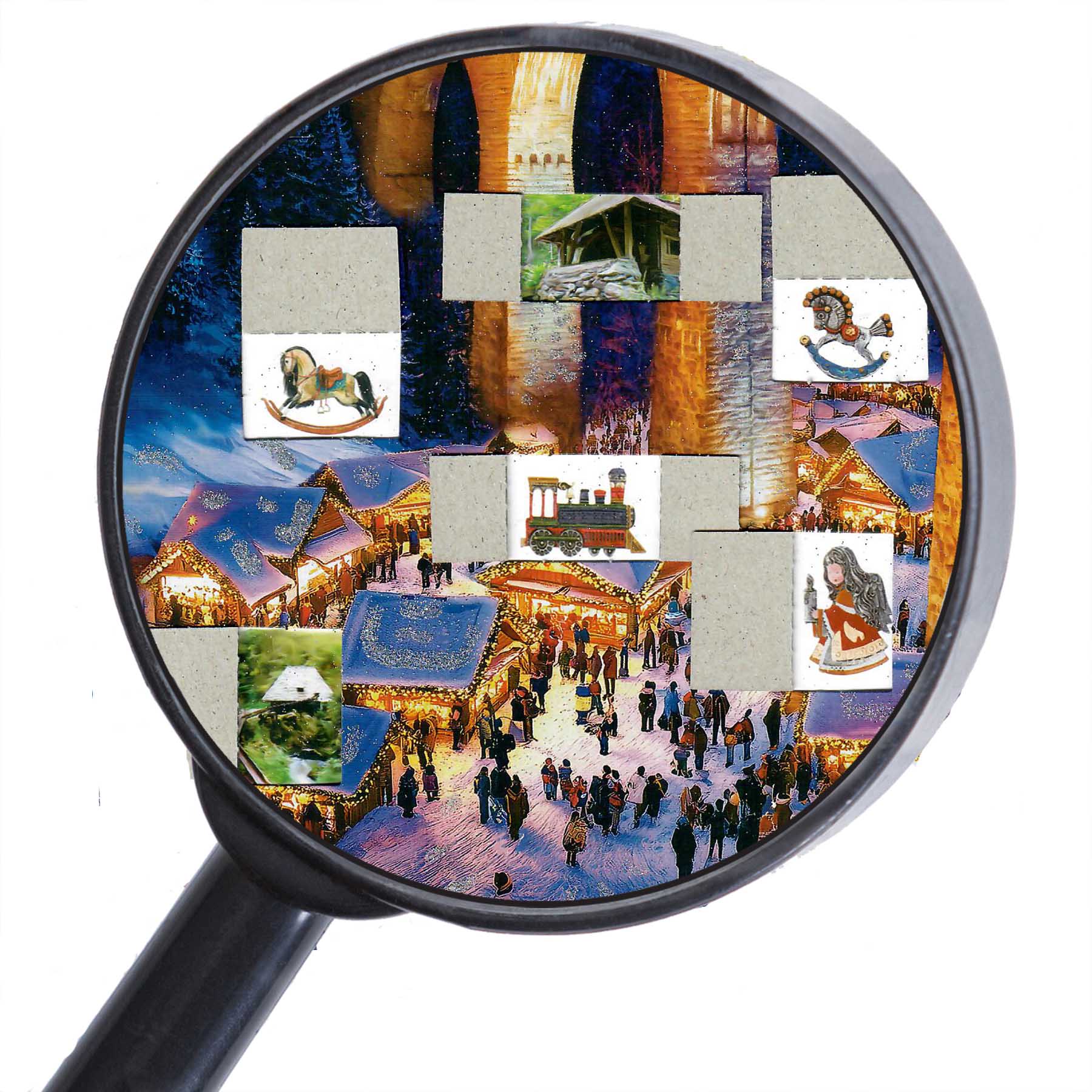 Calendario de Adviento "Encanto de puestos bajo el viaducto del tren" - NUEVO