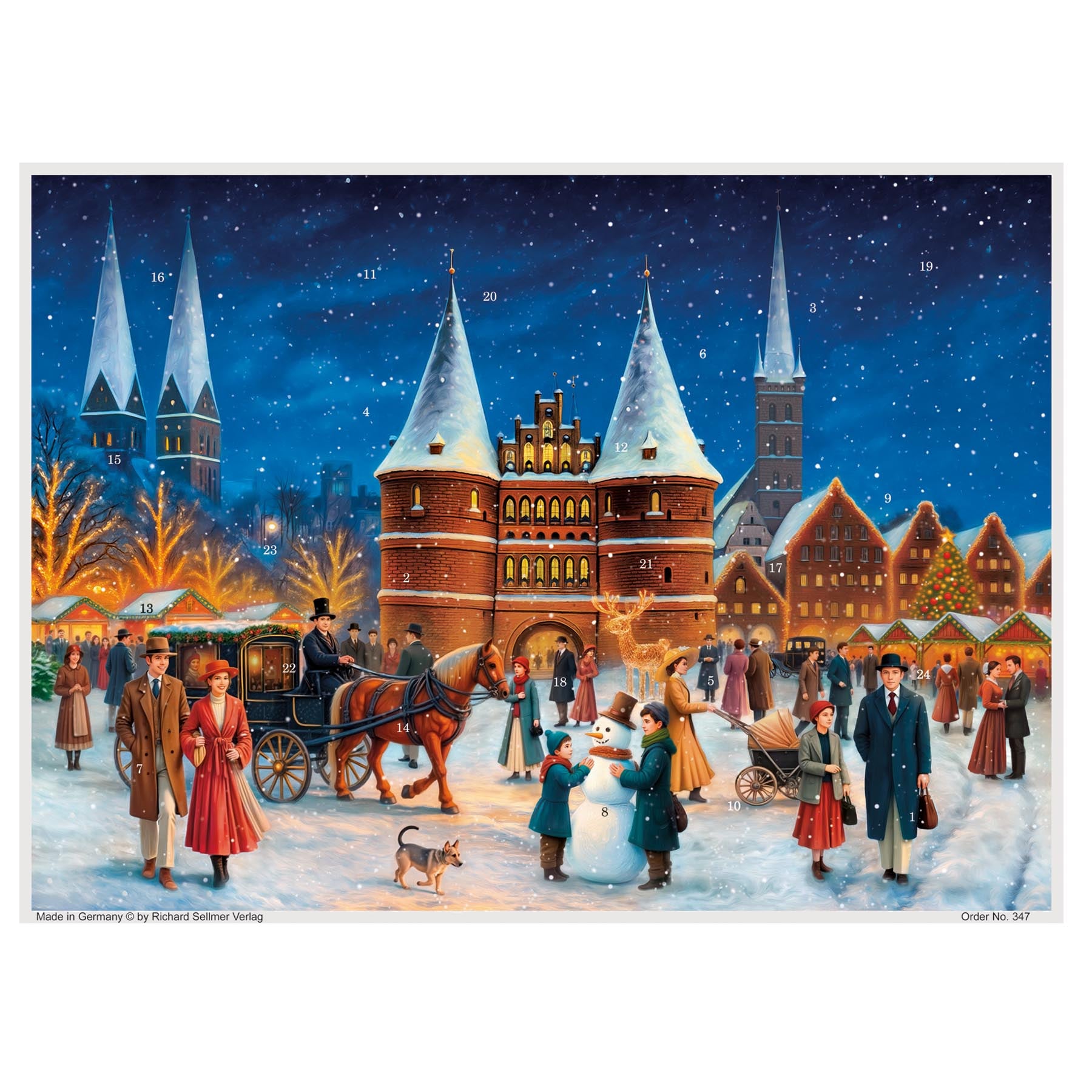 Calendrier de l'Avent "Animation colorée devant la porte Holsten" - NOUVEAU