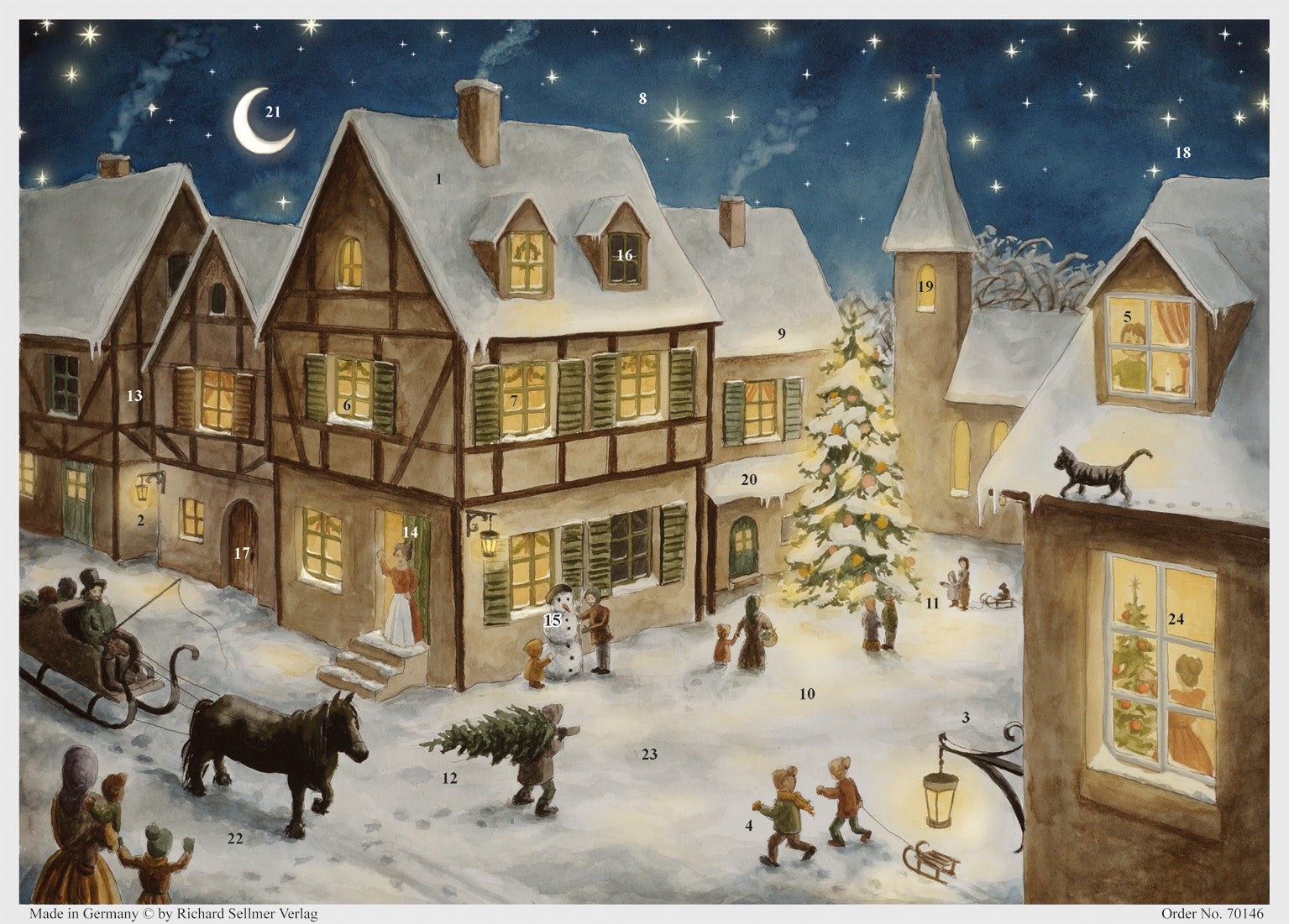 Adventskalender Weihnachtsdorf