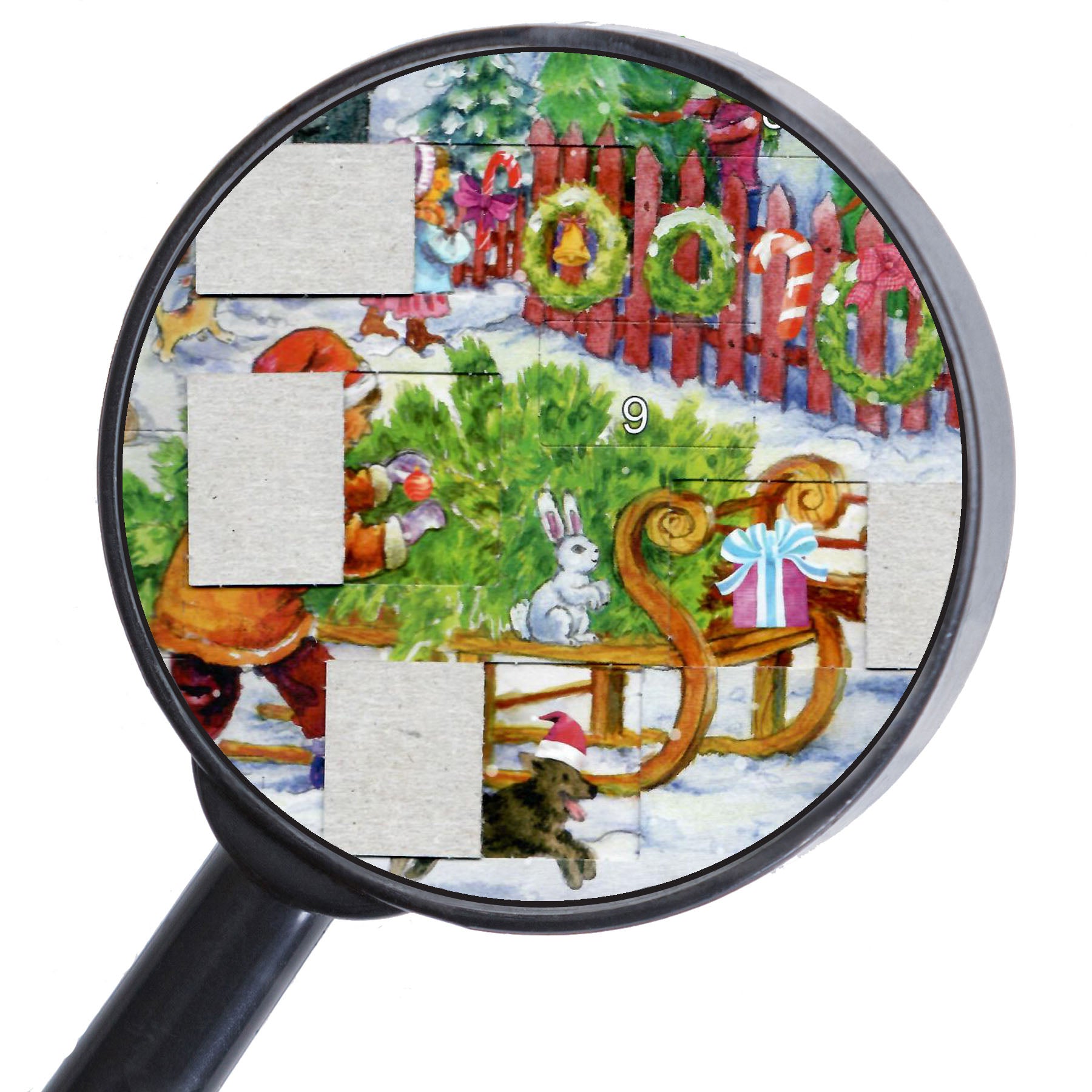 Adventskalender "Weihnachtsbaum Verkauf" - Lupe