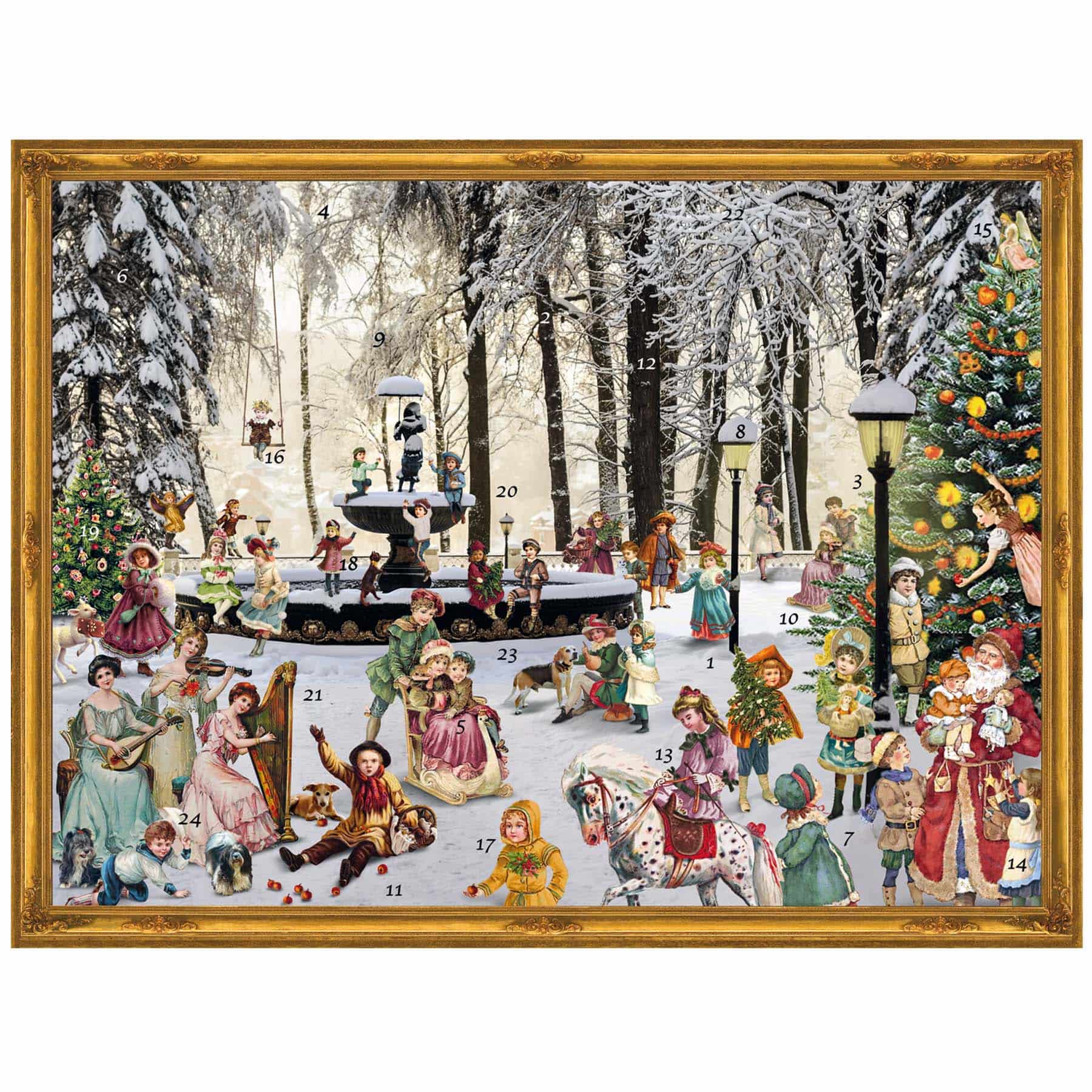 Adventskalender Verschneiter Brunnen