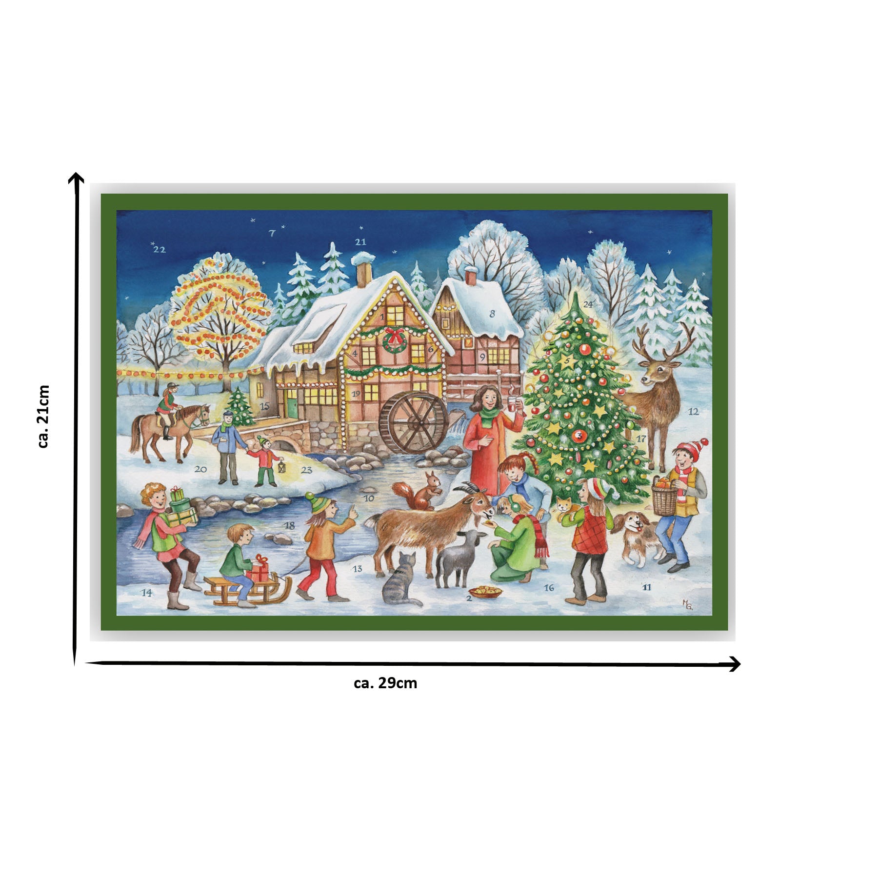 Adventskalender 70162 Größenanzeige