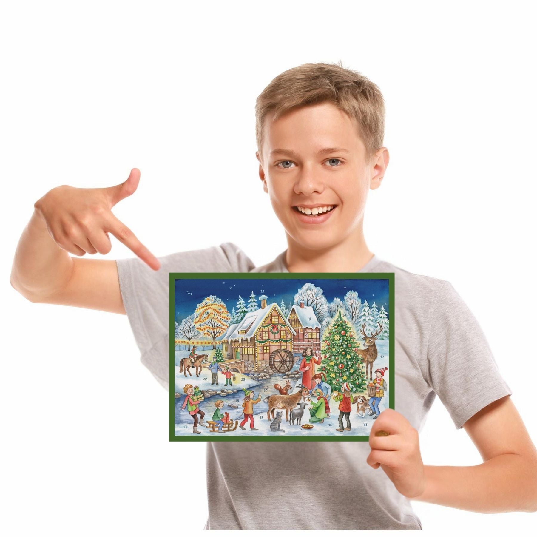 Junge mit Adventskalender Nummer 70162