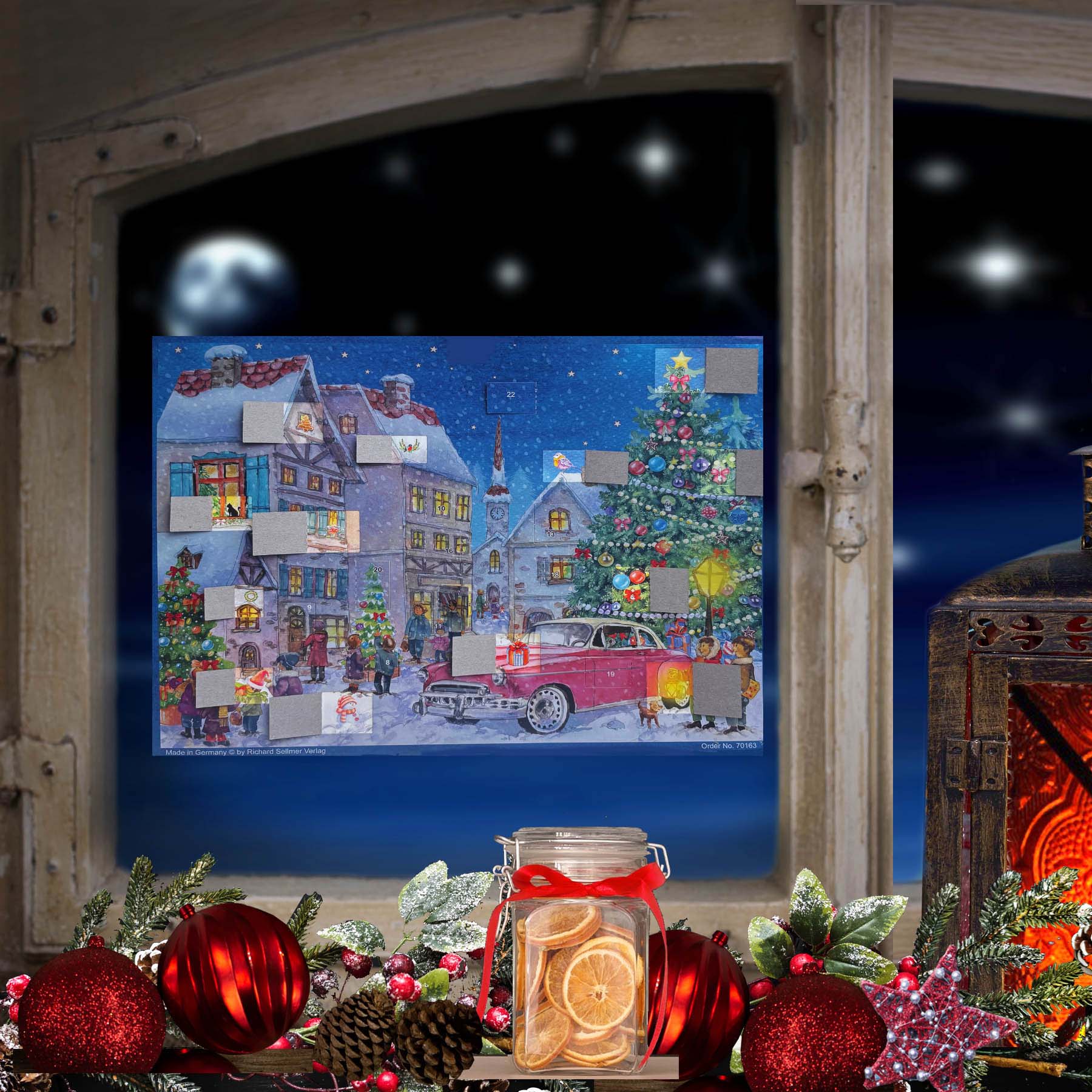 Adventskalender 70162 am Fenster
