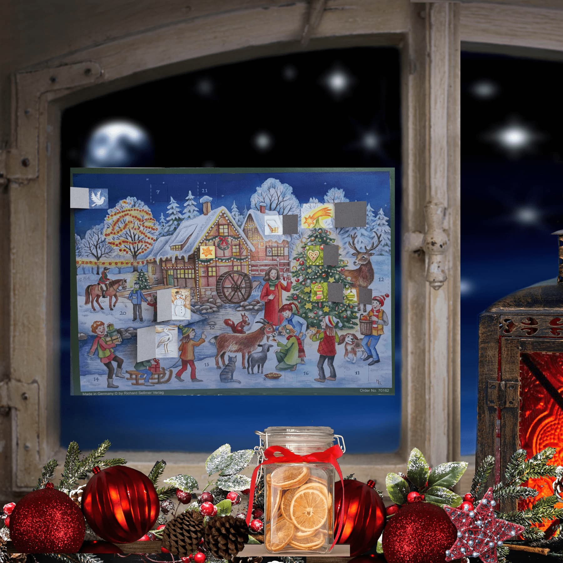 Adventskalender 70162 am Fenster