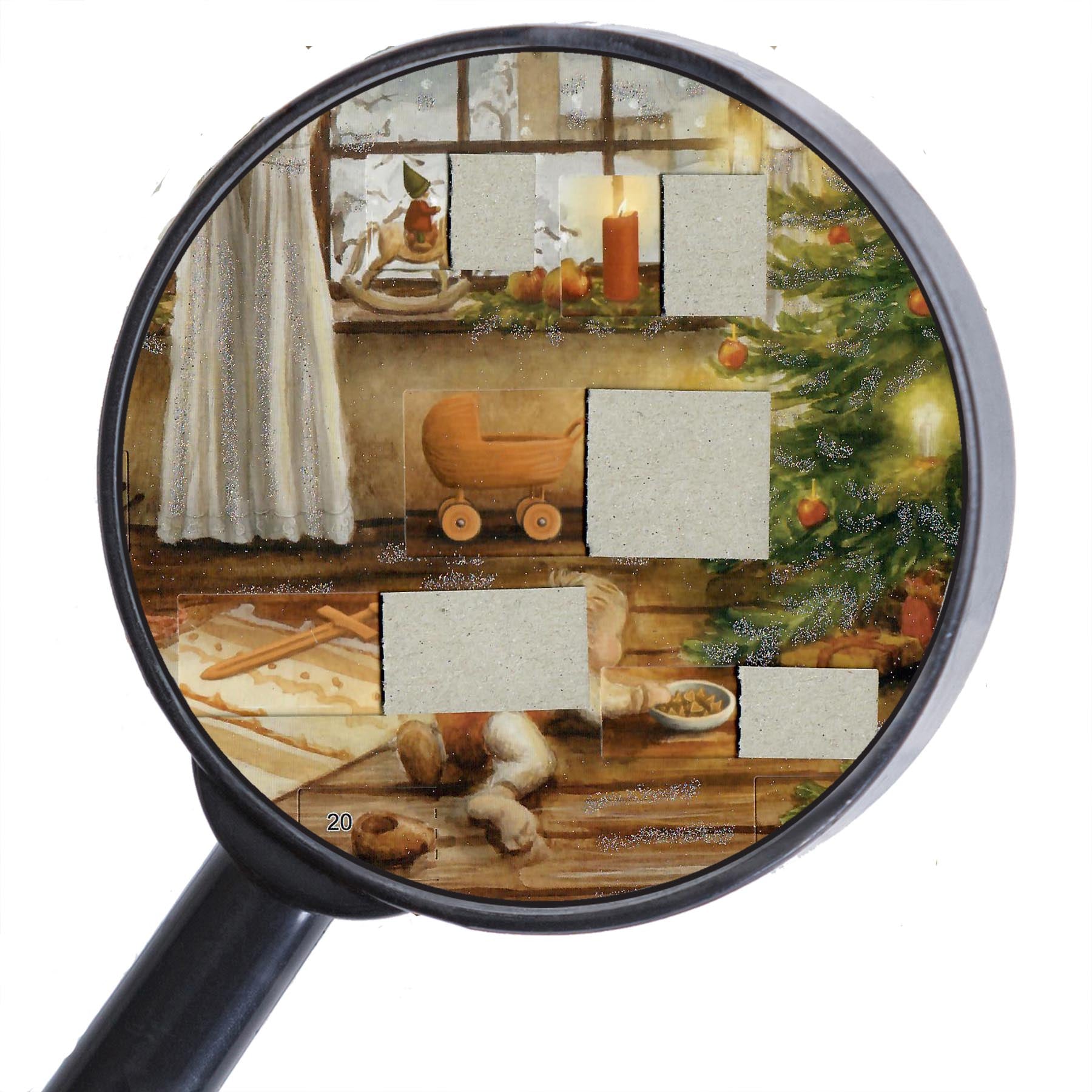 Lupenausschnitt Adventskalender "Weihnachtsstube"