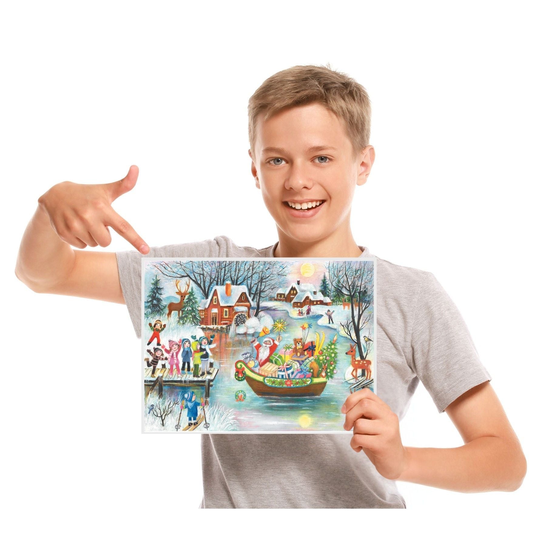 Advent calendar "Santa Claus in the boat"