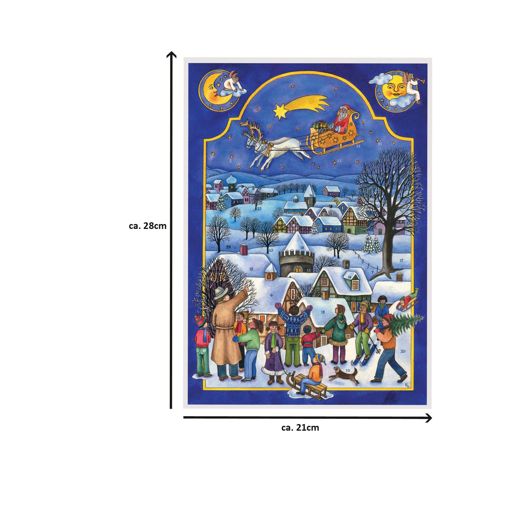 Calendario de Adviento A4 "Nikolaus kommt"
