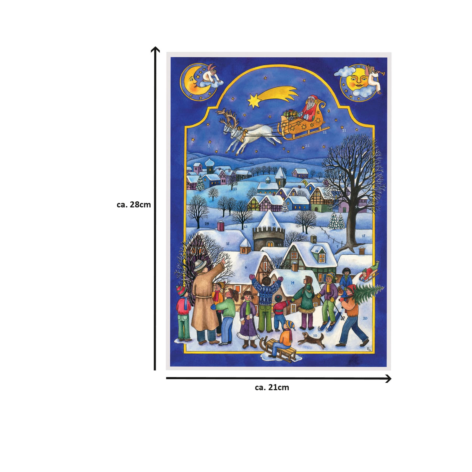 Adventskalender A4 der Nikolaus kommt