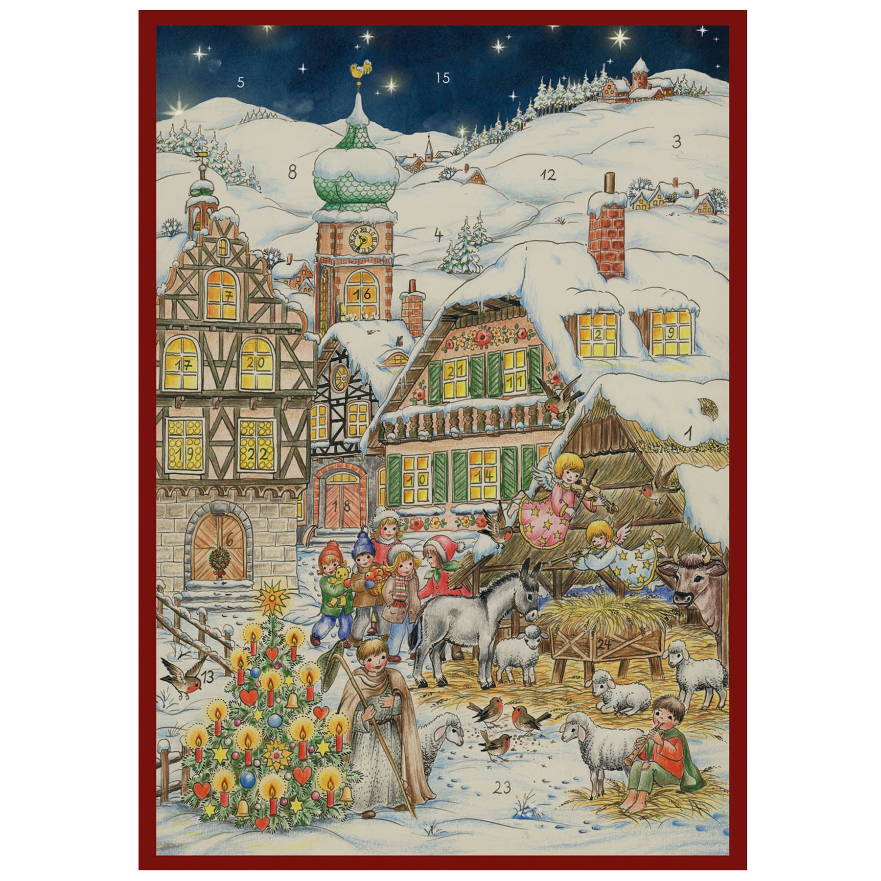 A4 Adventskalender Bergweihnacht