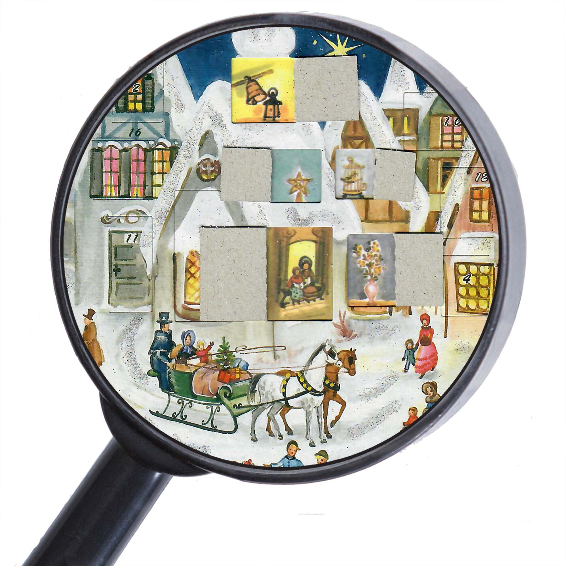 Calendario de Adviento A4 "Alegrías del patinaje sobre hielo de tiempos pasados" - NUEVO