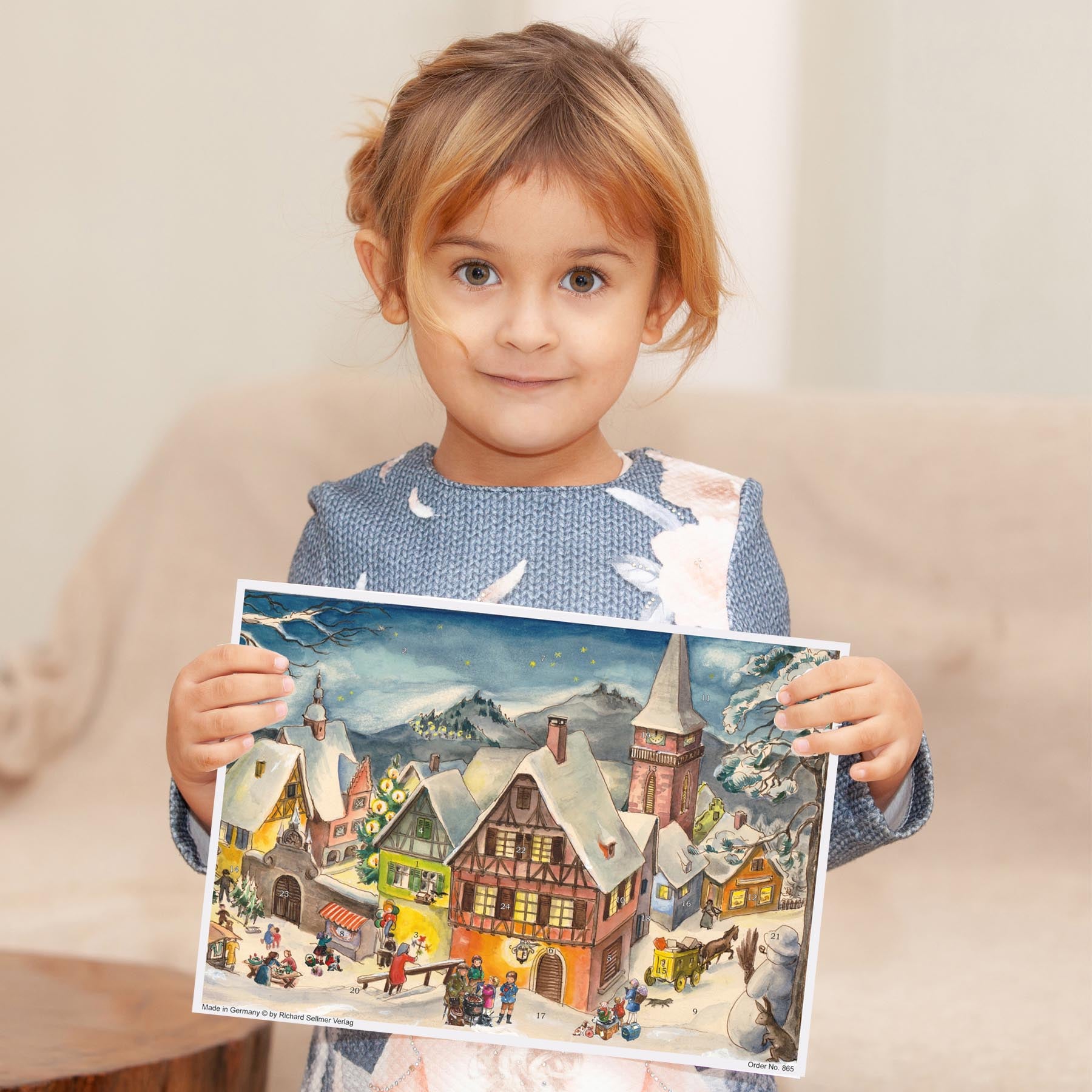 Adventskalender "Verschneites Dorf" - Mädchen