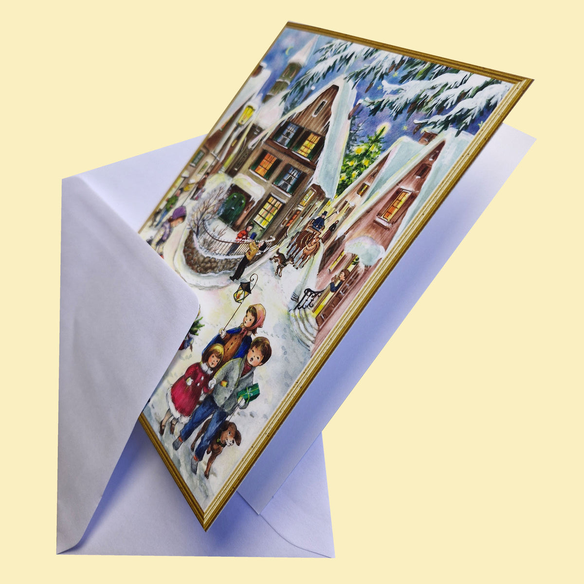 Tarjeta de Navidad "Navidad en el pueblo"