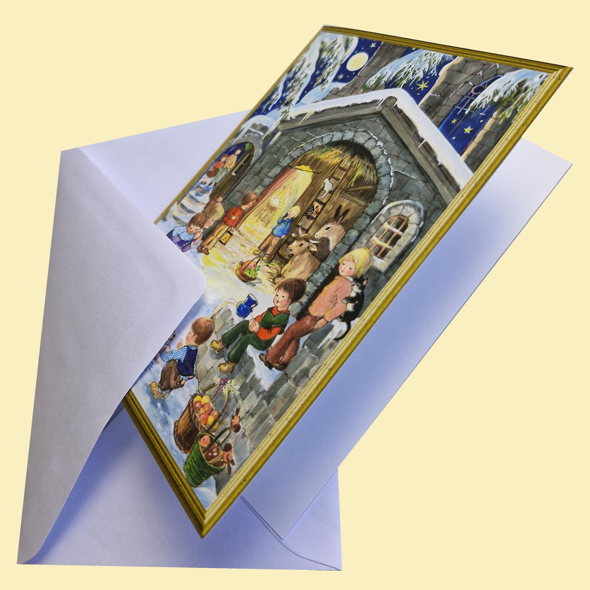 Weihnachtskarte „Am Stall“