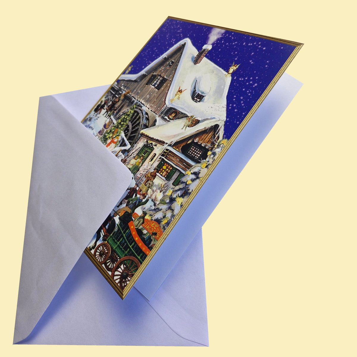 Carte de Noël « L’hiver près du moulin »