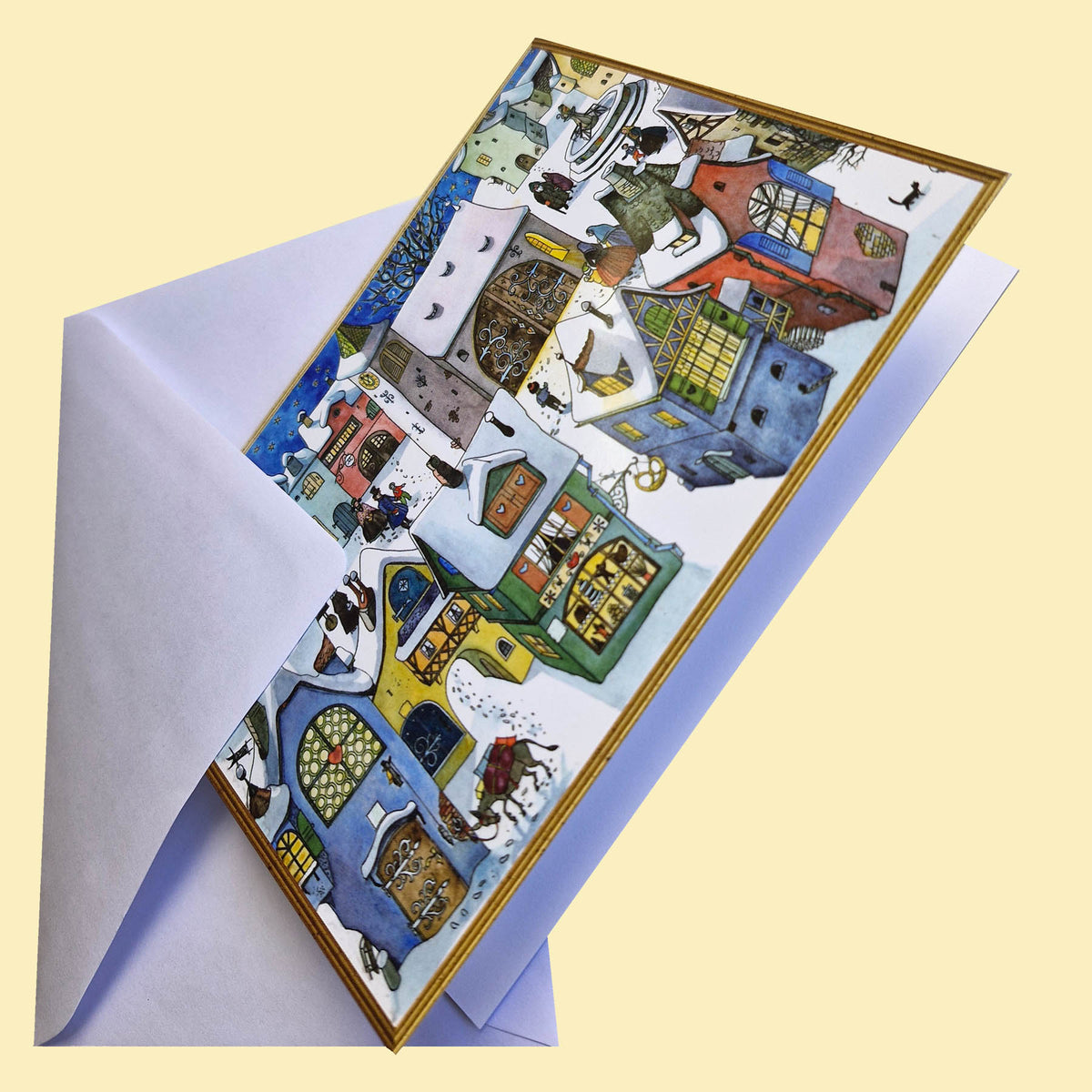 Christmas card “In the Colorful Village”