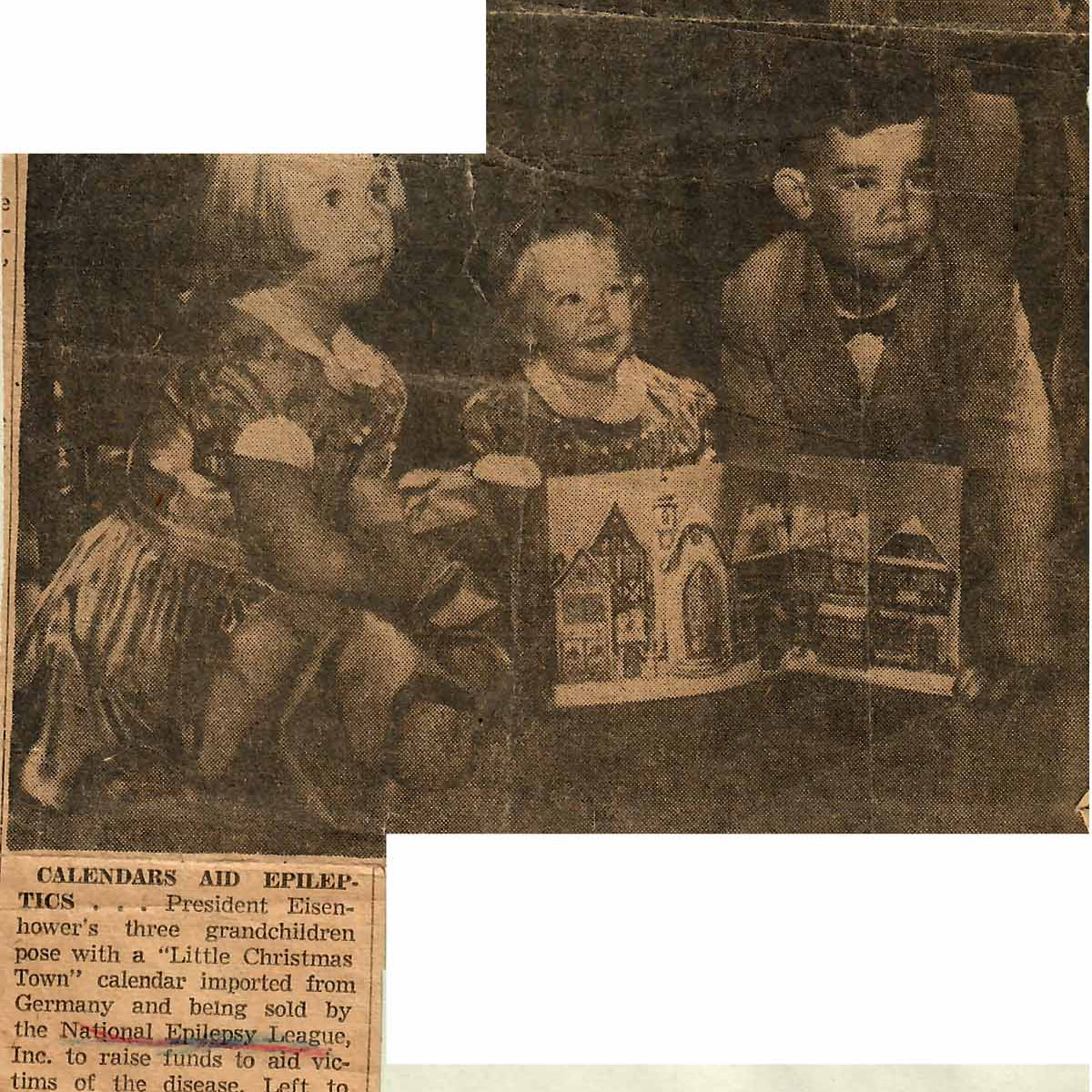 Paper Advent calendar "The little town" from 1946
