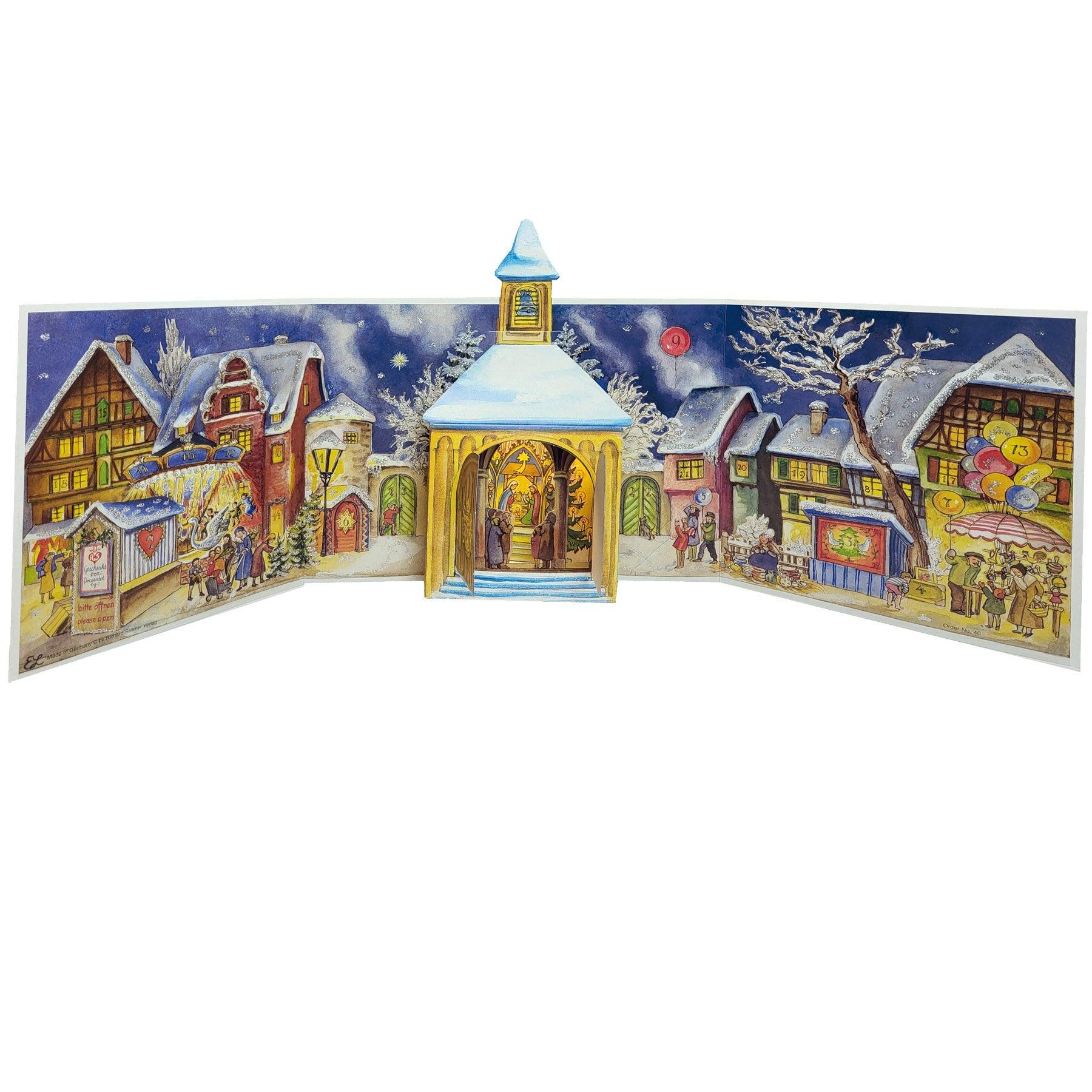 Panorama-Adventskalender "Kapellenplatz" - Sellmer Adventskalender