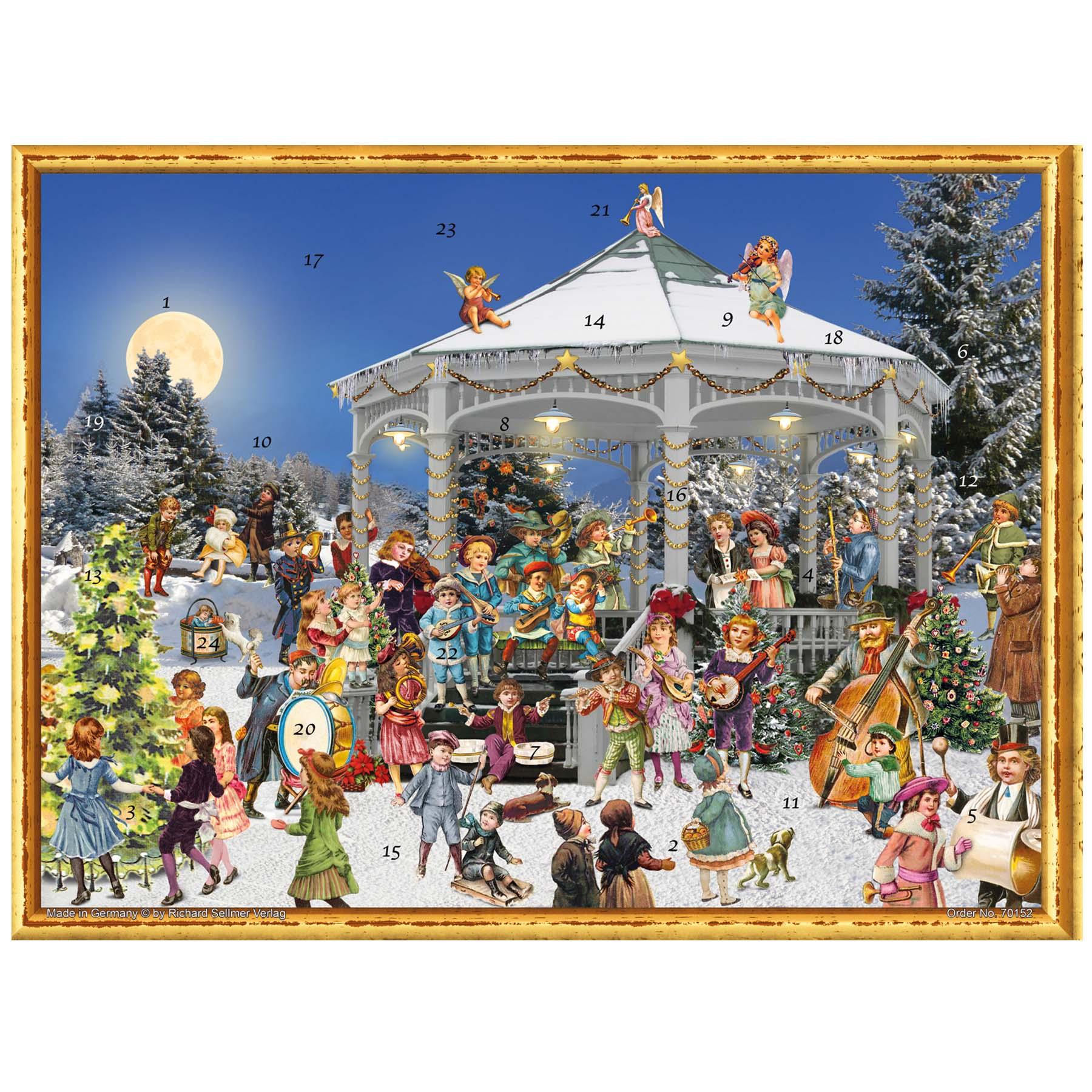 Papier Adventskalender "Am Pavillon" - Sellmer Adventskalender