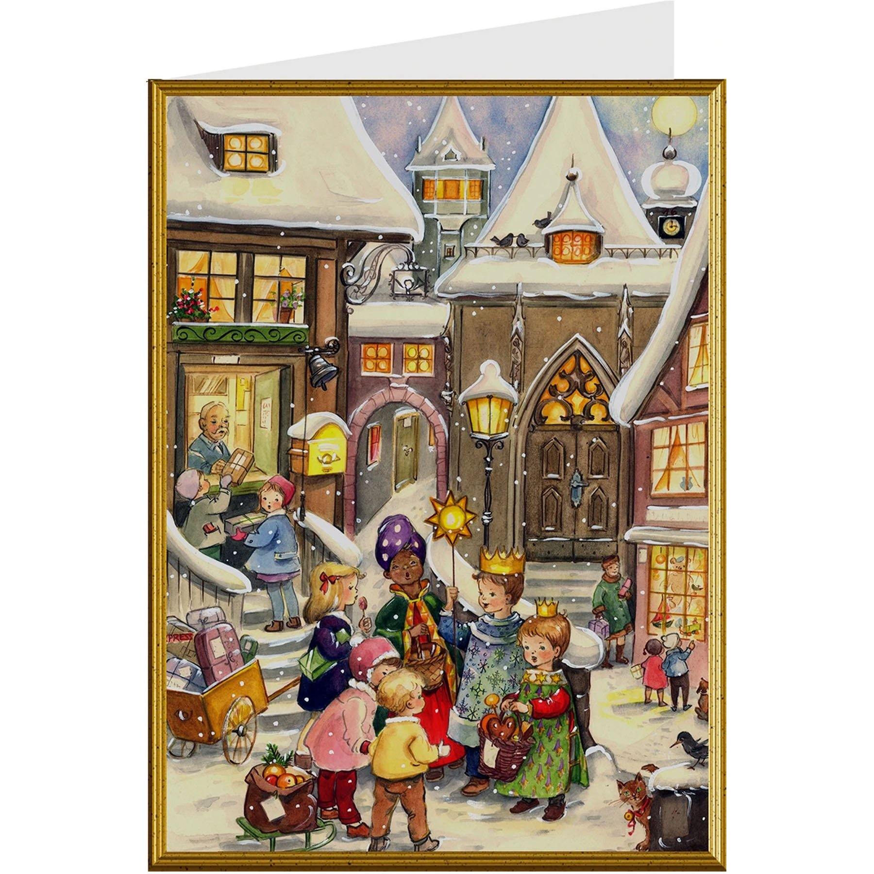 6 Weihnachtskarten sortiert zum Vorteilspreis - Sellmer Adventskalender