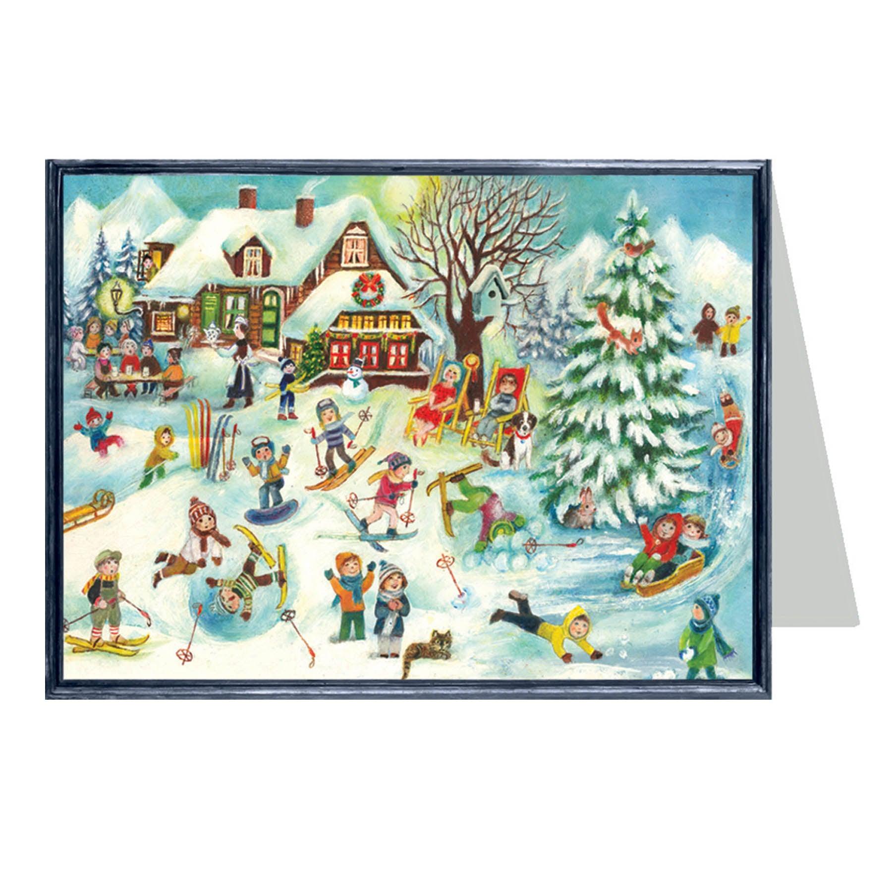 6 Weihnachtskarten sortiert zum Vorteilspreis - Sellmer Adventskalender