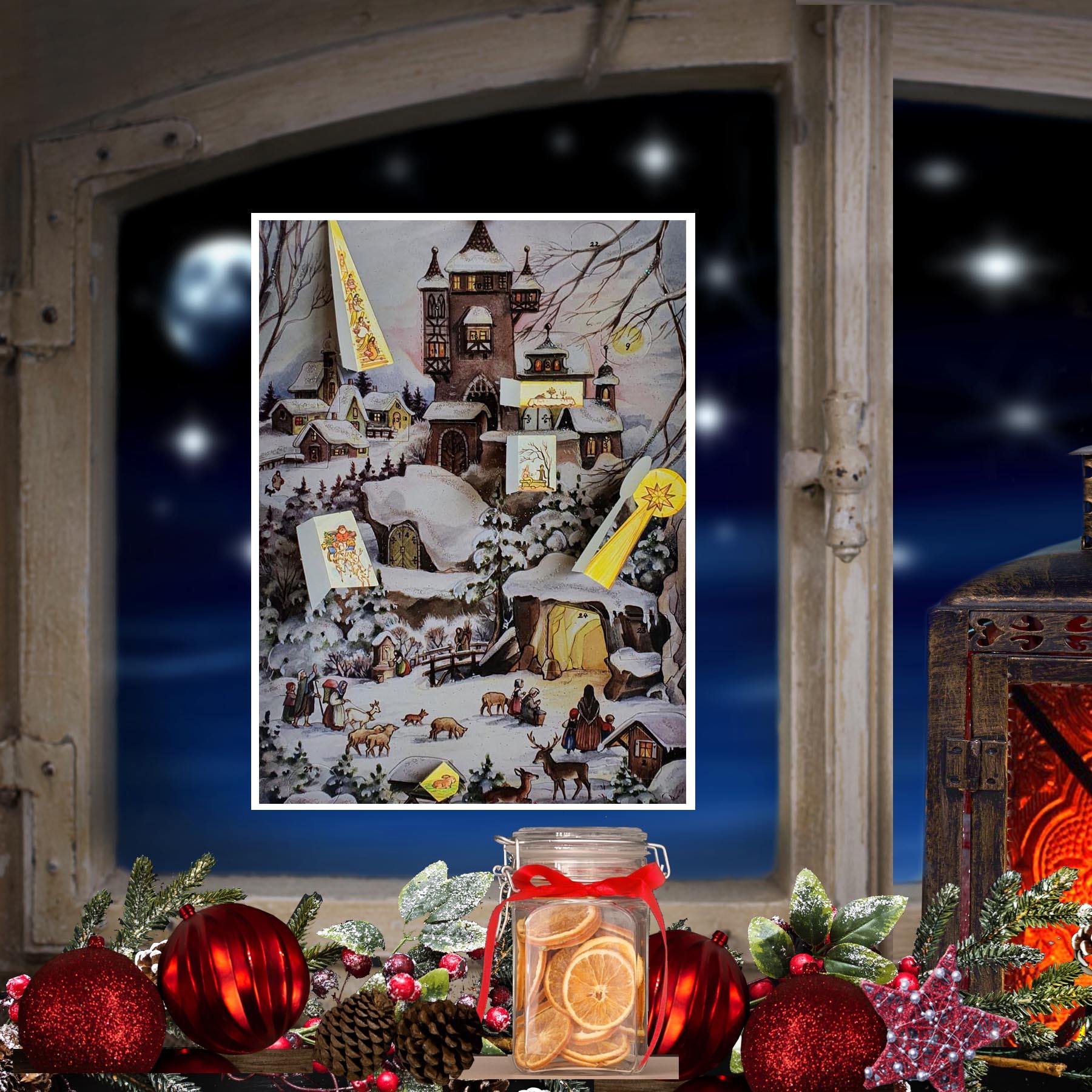 Adventskalender A4 "An der Burg" - Sellmer Adventskalender