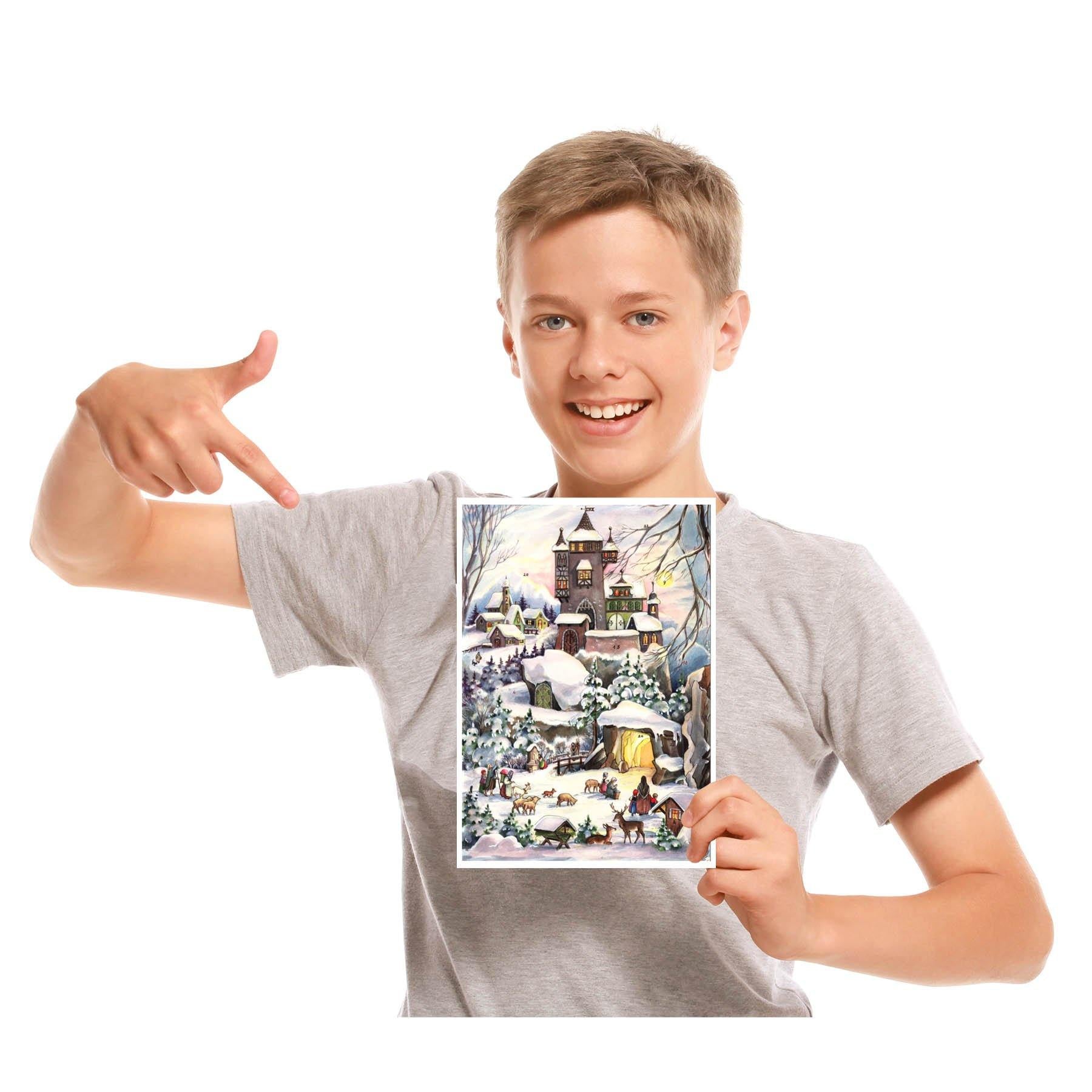 Adventskalender A4 "An der Burg" - Sellmer Adventskalender