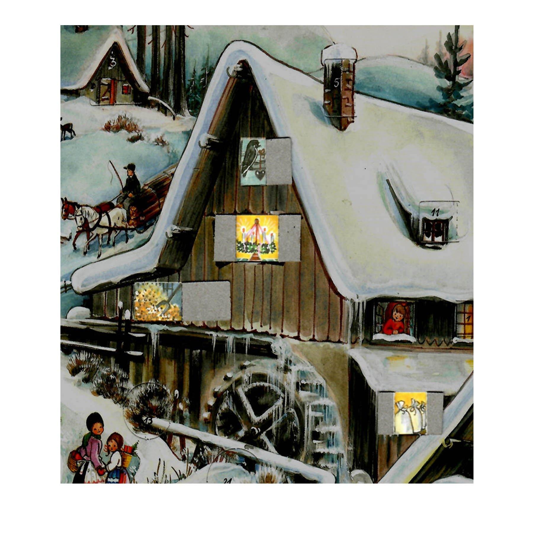 Adventskalender A4 "An der Mühle" - Sellmer Adventskalender