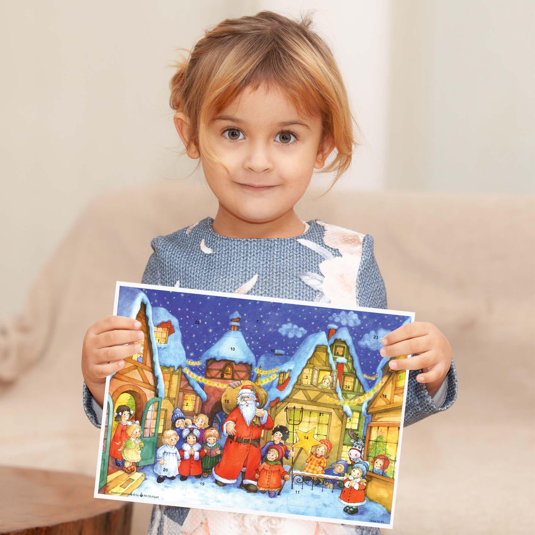 Adventskalender A4 "Der Weihnachtsmann kommt in die Stadt" - Sellmer Adventskalender