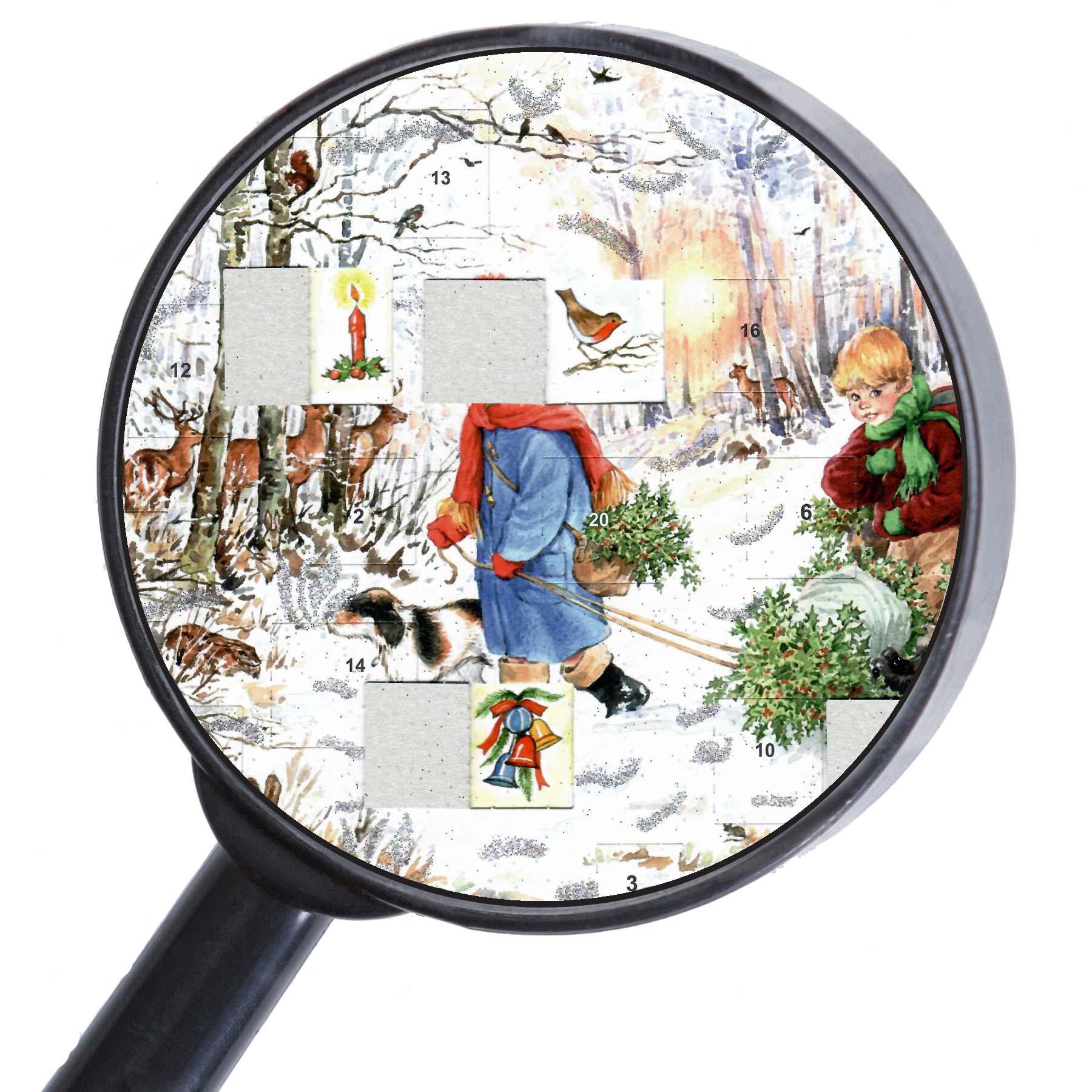 Adventskalender A4 "Schneefreuden im Wald" - Sellmer Adventskalender