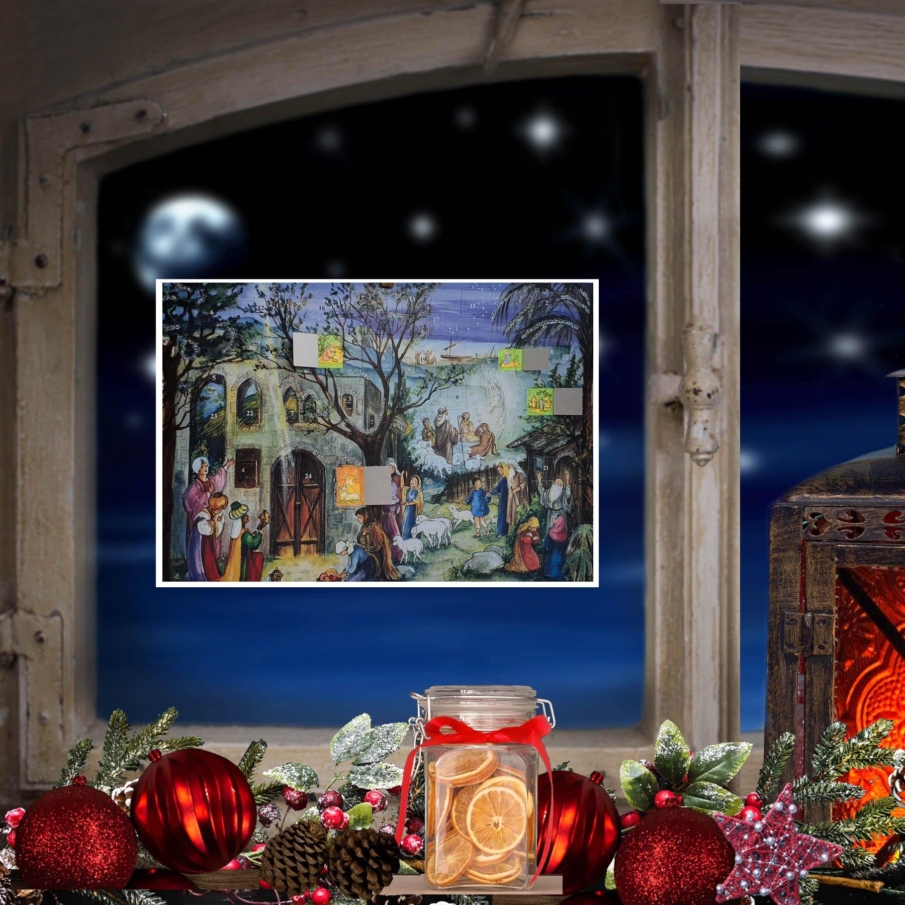 Adventskalender A4 "Stall von Bethlehem" - Sellmer Adventskalender