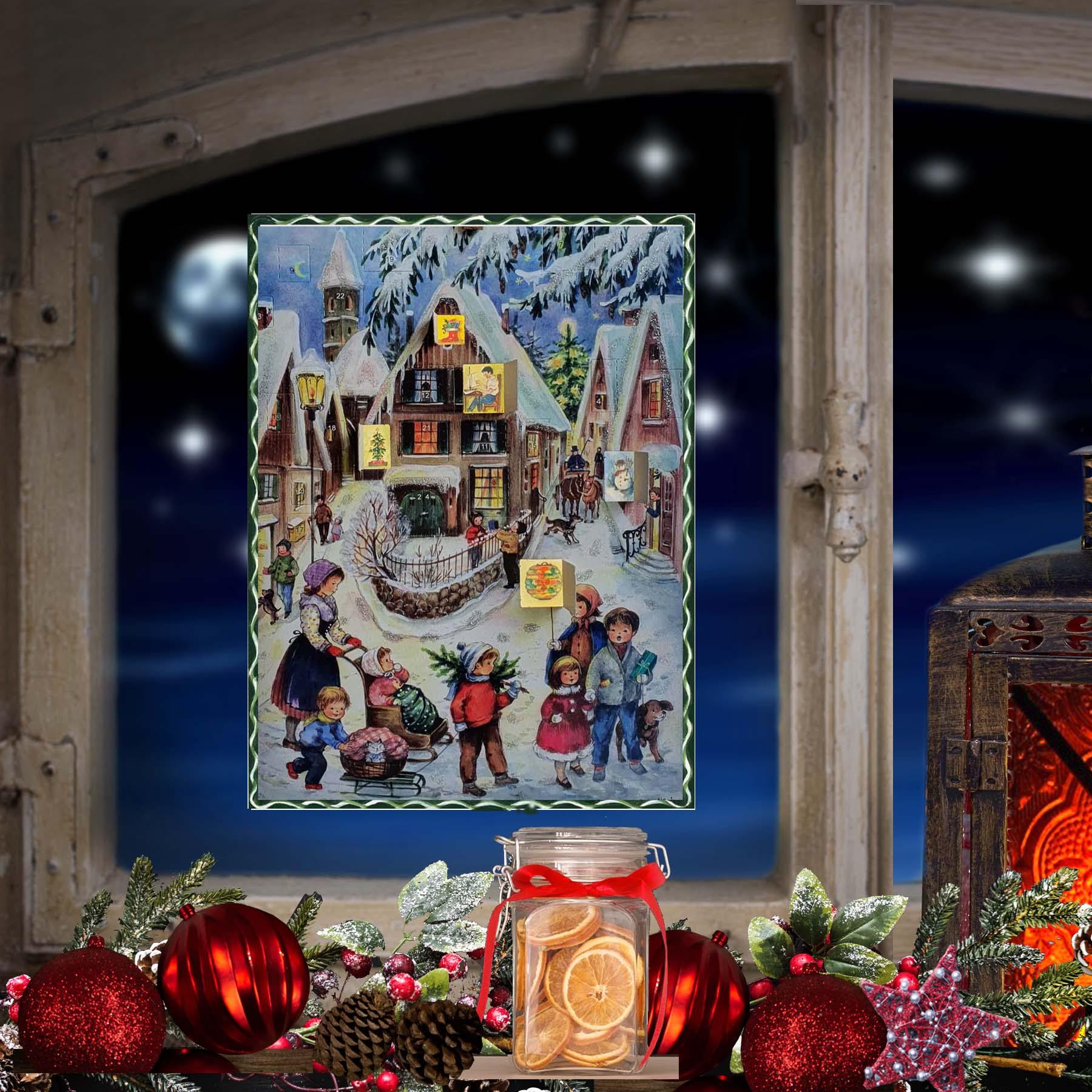 Adventskalender A4 "Weihnachten im Dorf" - Sellmer Adventskalender