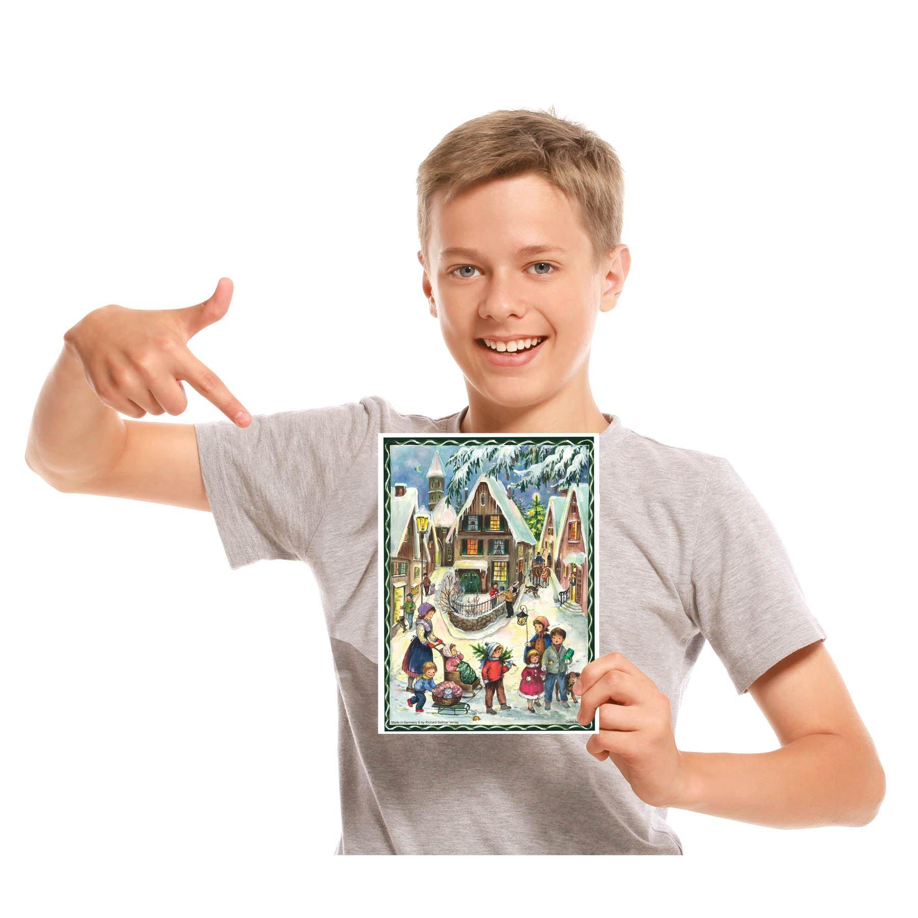 Adventskalender A4 "Weihnachten im Dorf" - Sellmer Adventskalender