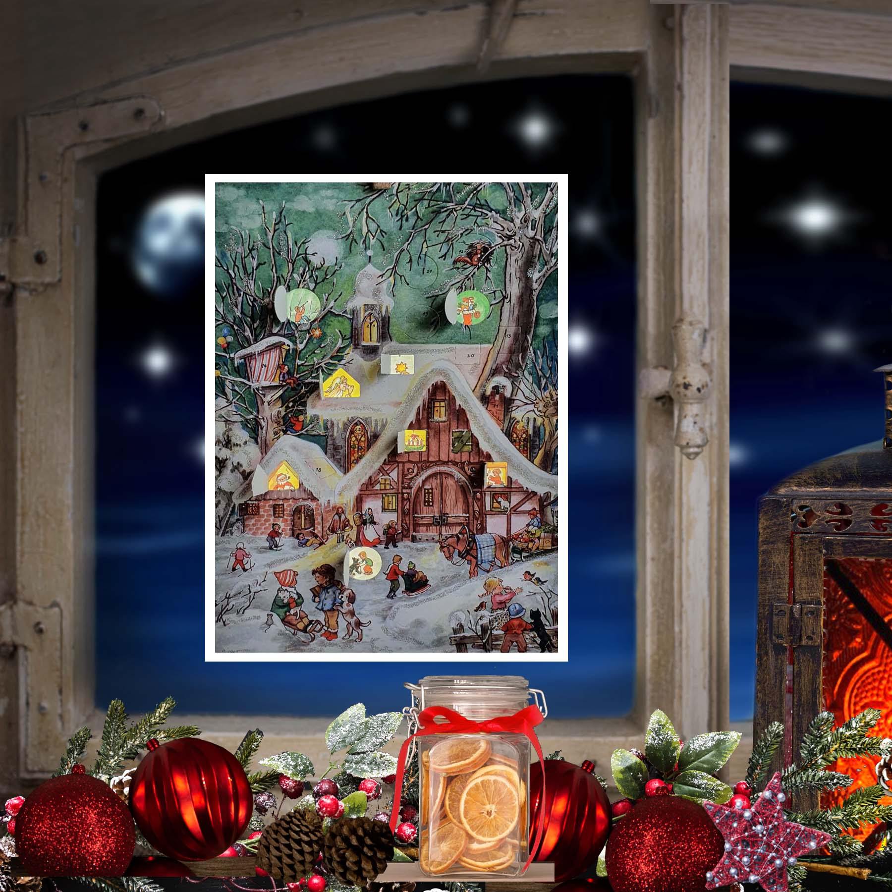 Adventskalender A4 "Winterliches Treiben" - Sellmer Adventskalender