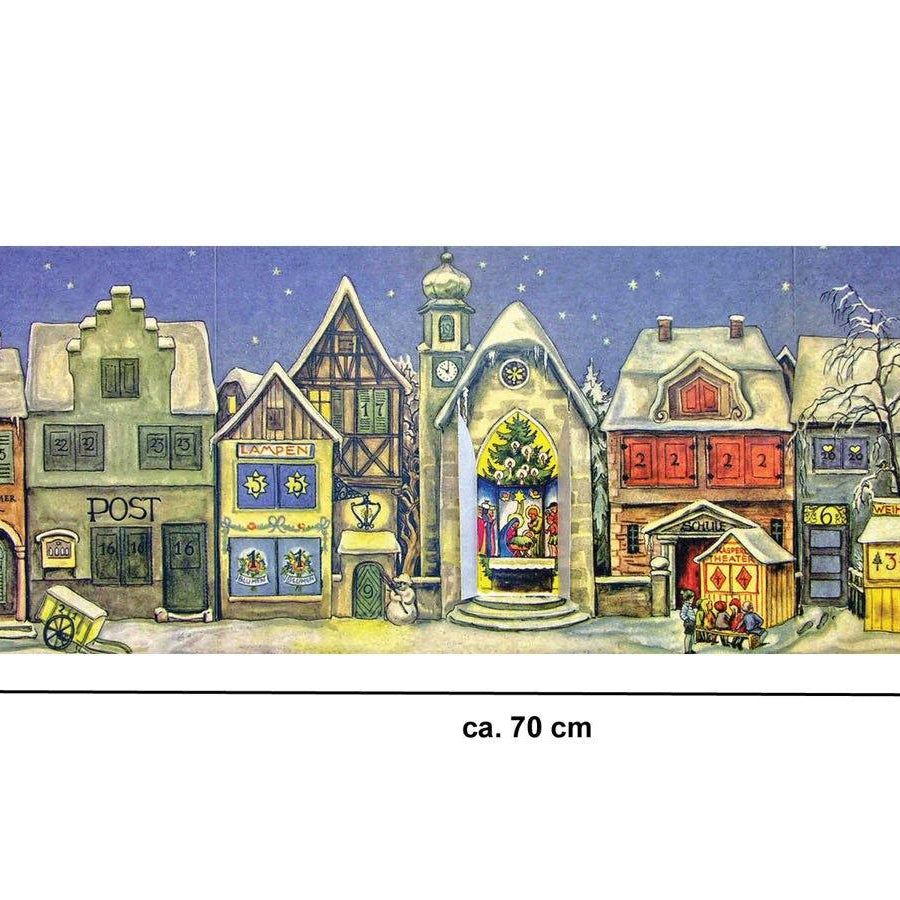 Adventskalender aus Papier "Die kleine Stadt" von 1946 - Sellmer Adventskalender
