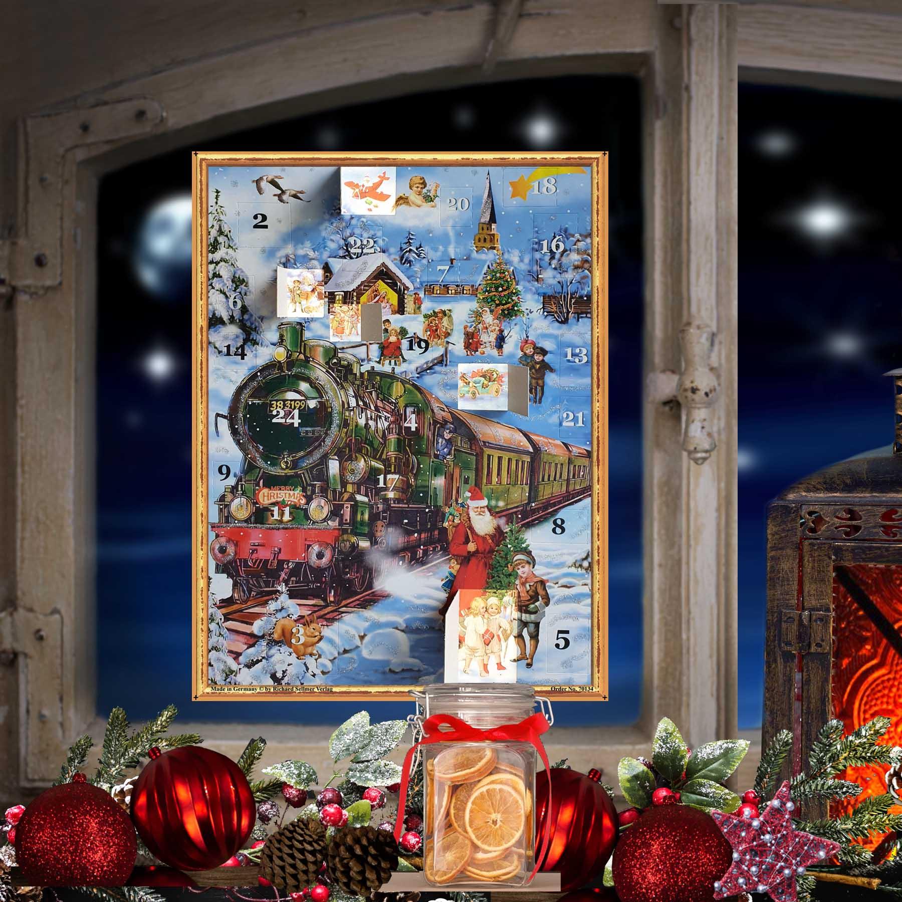Adventskalender "Eisenbahn im Schnee" - Sellmer Adventskalender