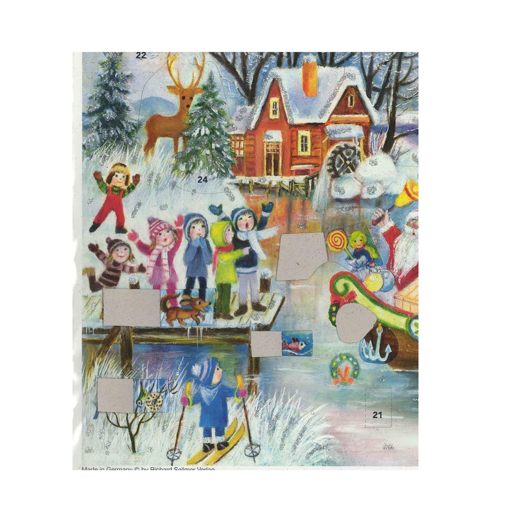 Adventskalender "Weihnachtsmann im Boot" - Sellmer Adventskalender