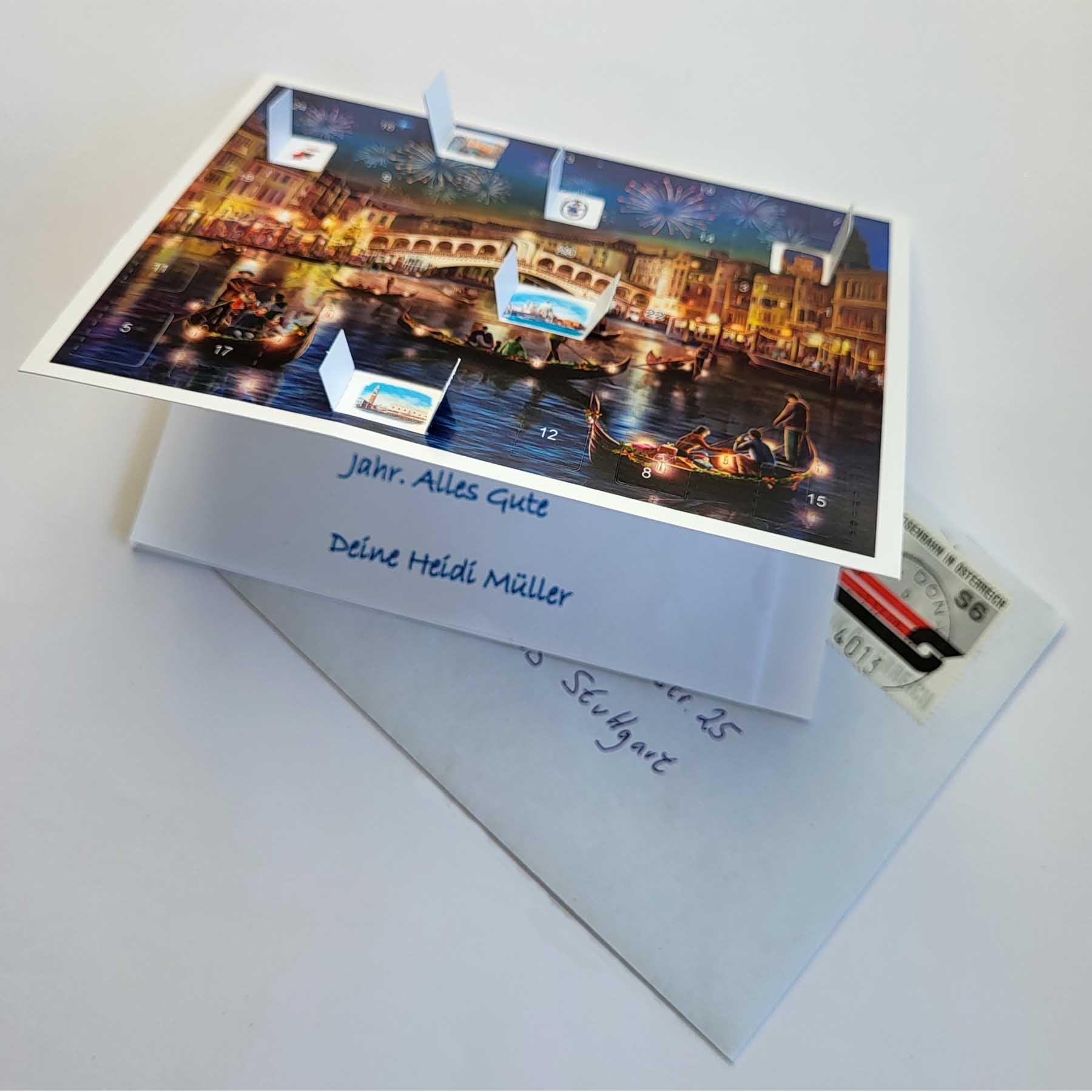 Postkarten-Adventskalender "Venedig" - Sellmer Adventskalender