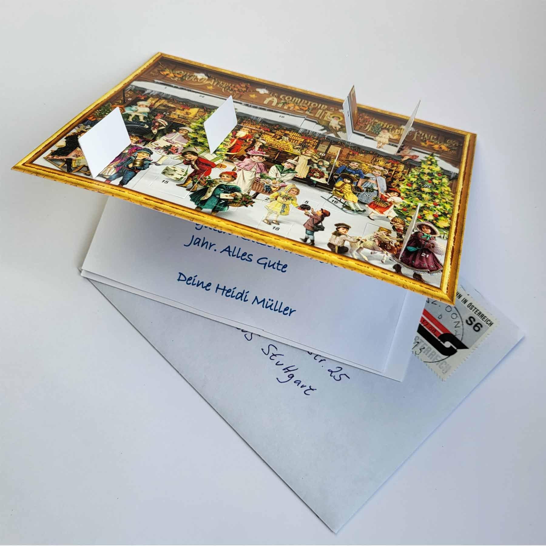 Postkarten-Adventskalender "Viktorianischer Laden" - Sellmer Adventskalender