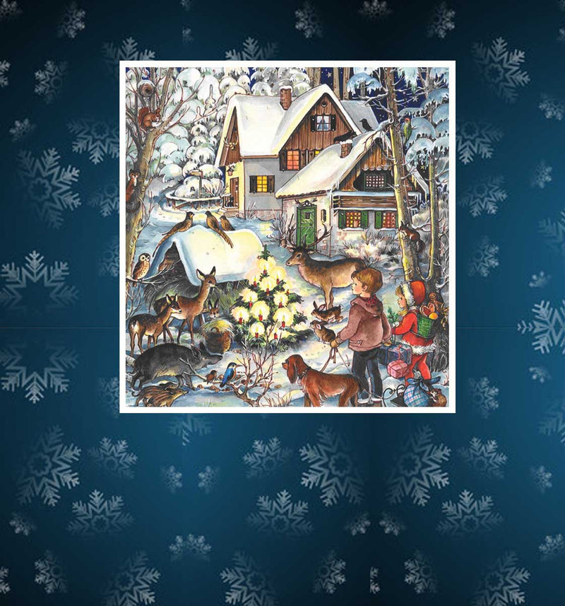 Adventskalender mit schönen nostalgischen Motiven