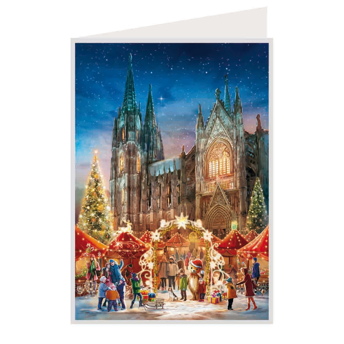 Weihnachtskarte "Adventsrfeude vor dem Dom"