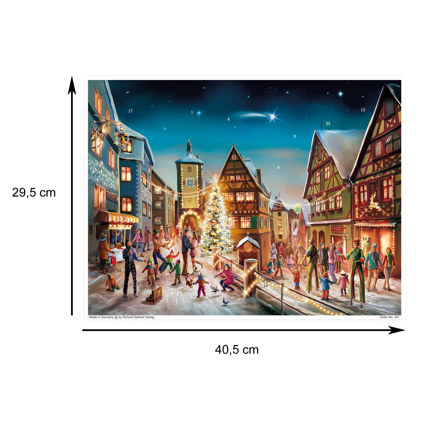 Grössenangaben Adventskalender "Rothenburg"