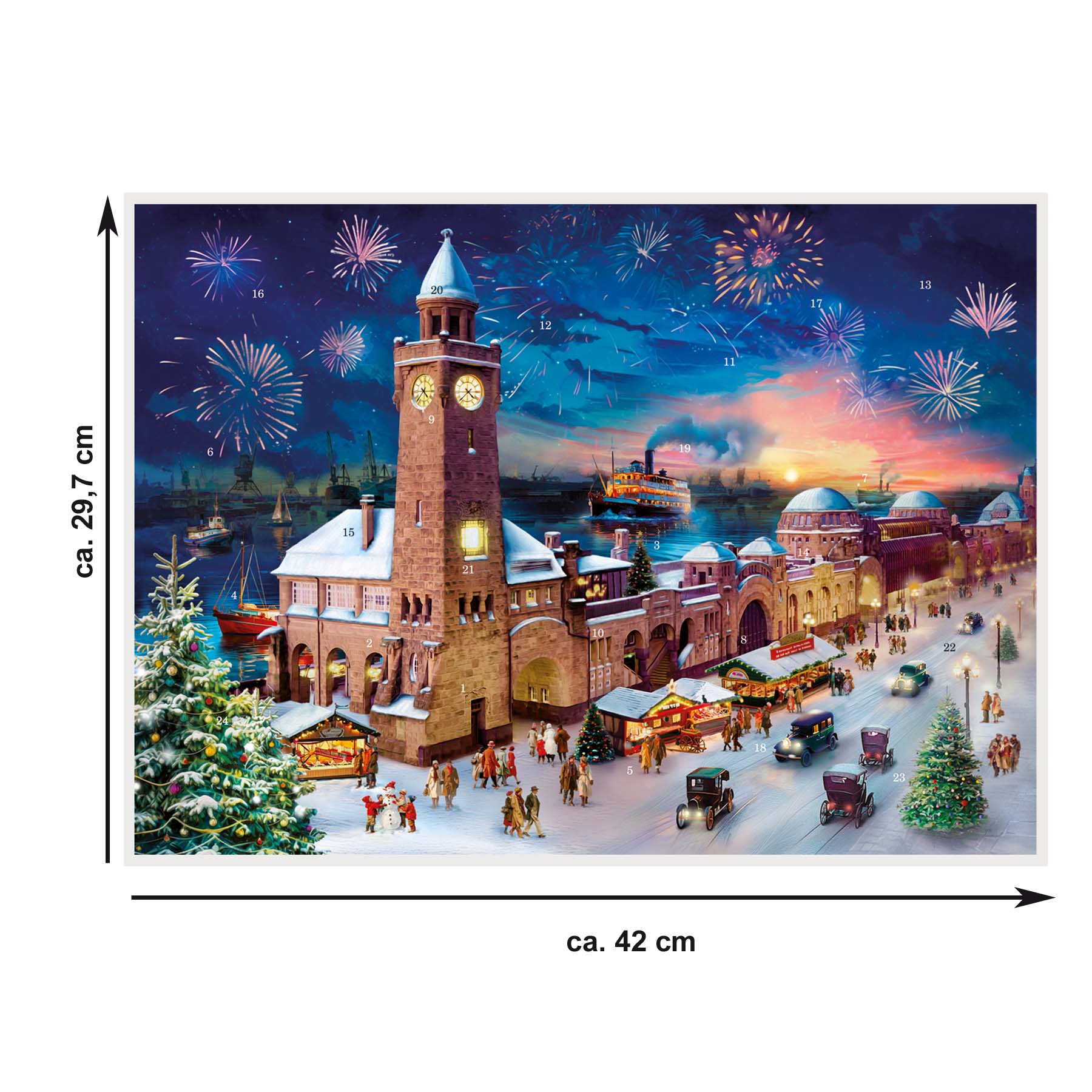Advent calendar "Hamburg Landungsbrücken"