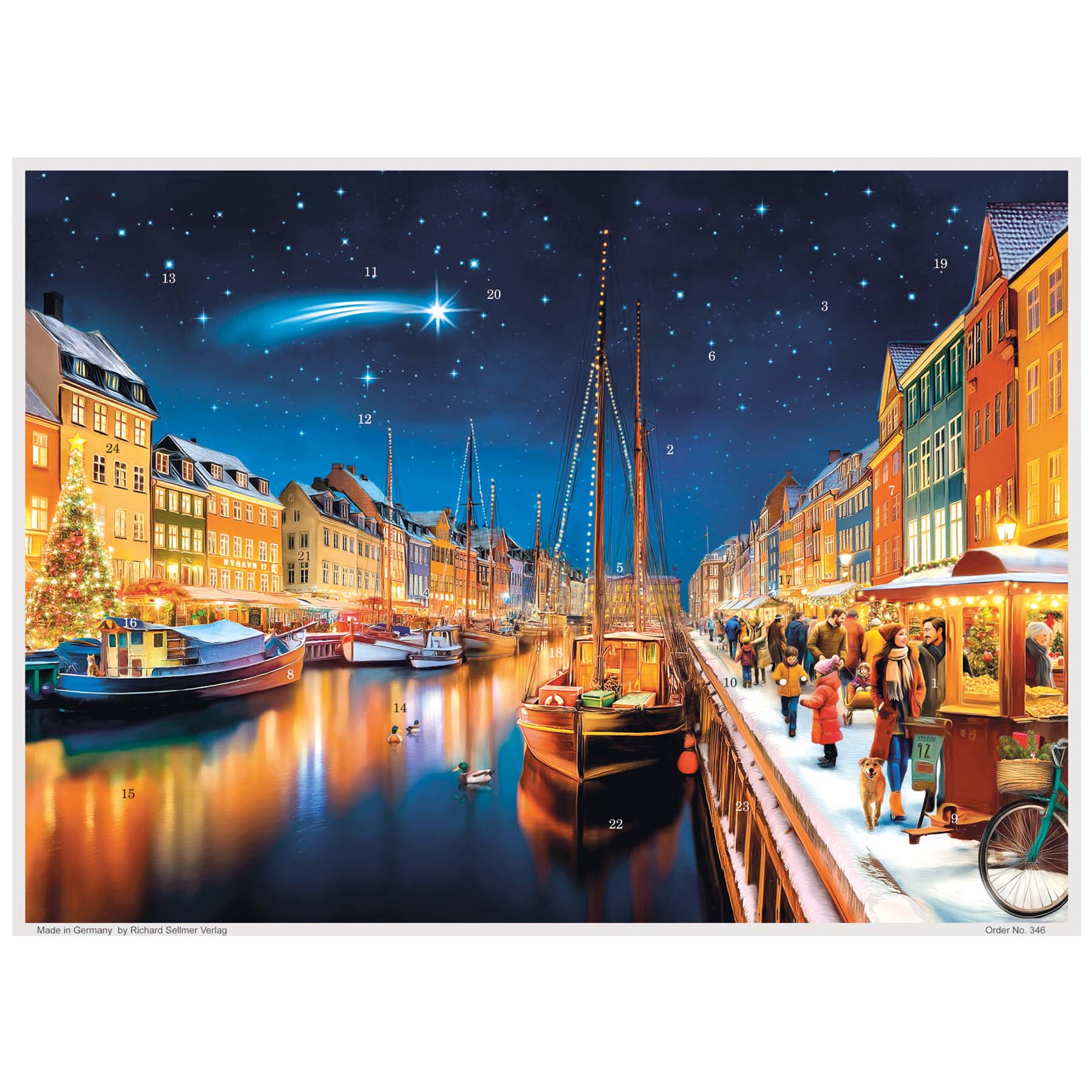 Calendario dell'Avvento „Copenaghen Nyhavn“