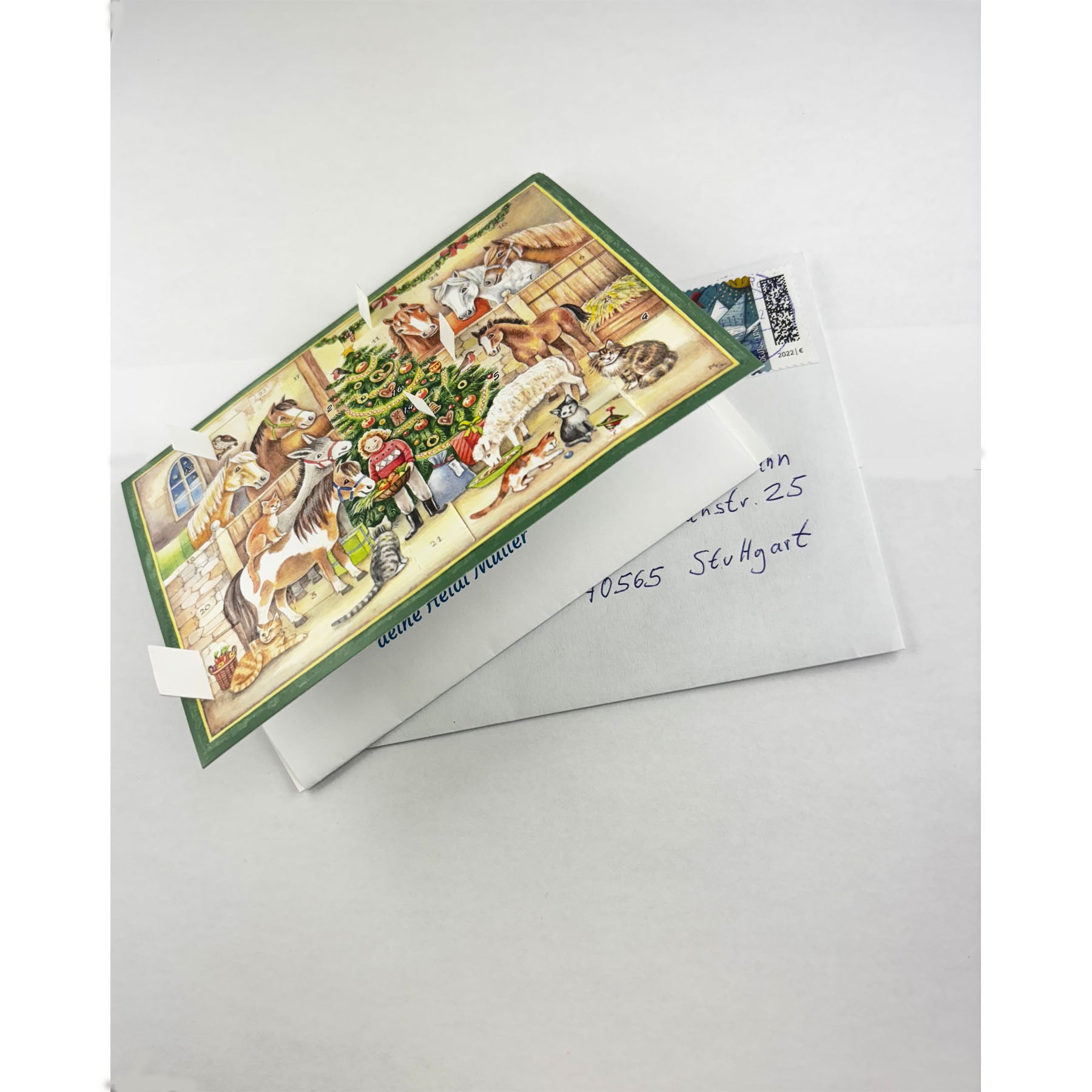 Postcard Advent Calendar "In the Stable"