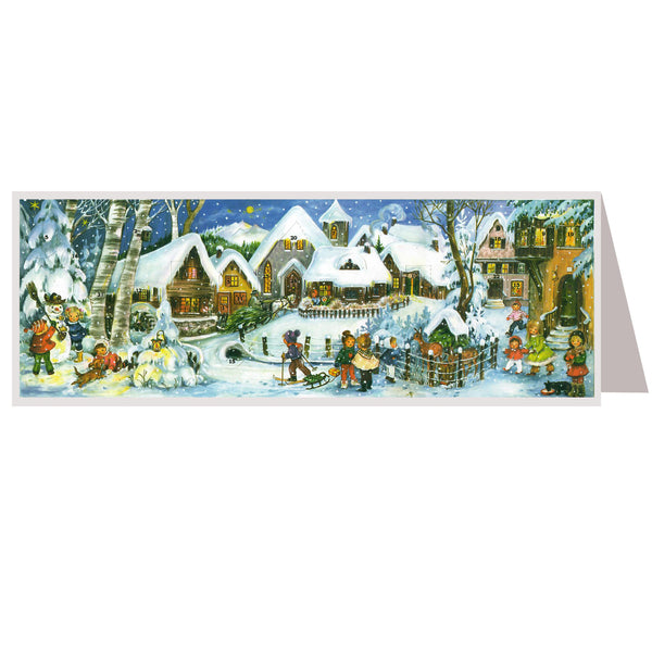 Postkarten-Adventskalender "Winterlandschaft im Schnee"